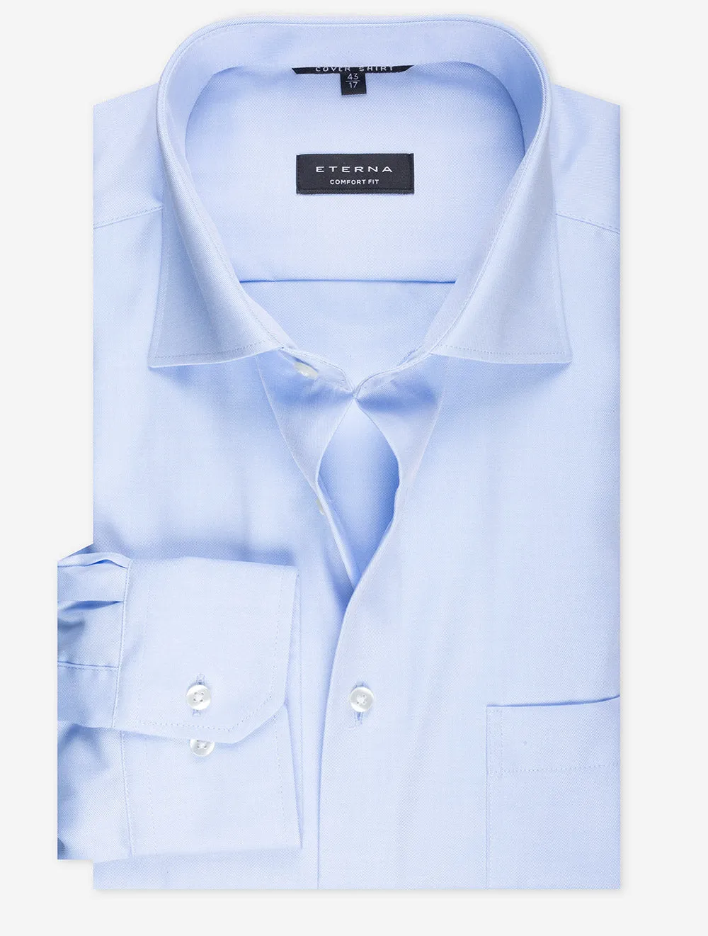 Plain Comfort Fit Shirt Blue