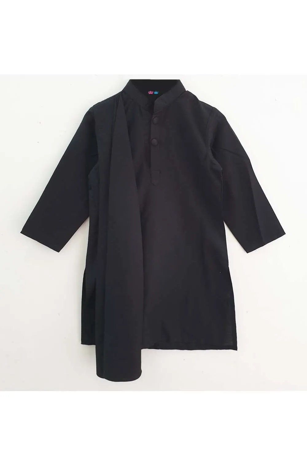 Rani coat with black kurta and pyjama