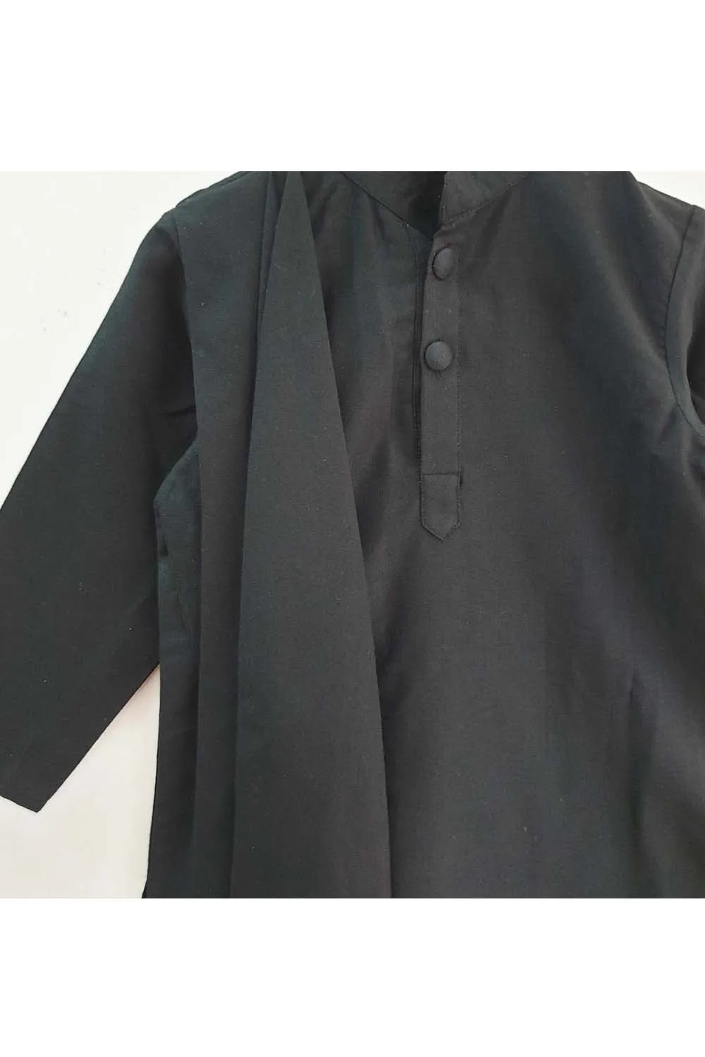 Rani coat with black kurta and pyjama