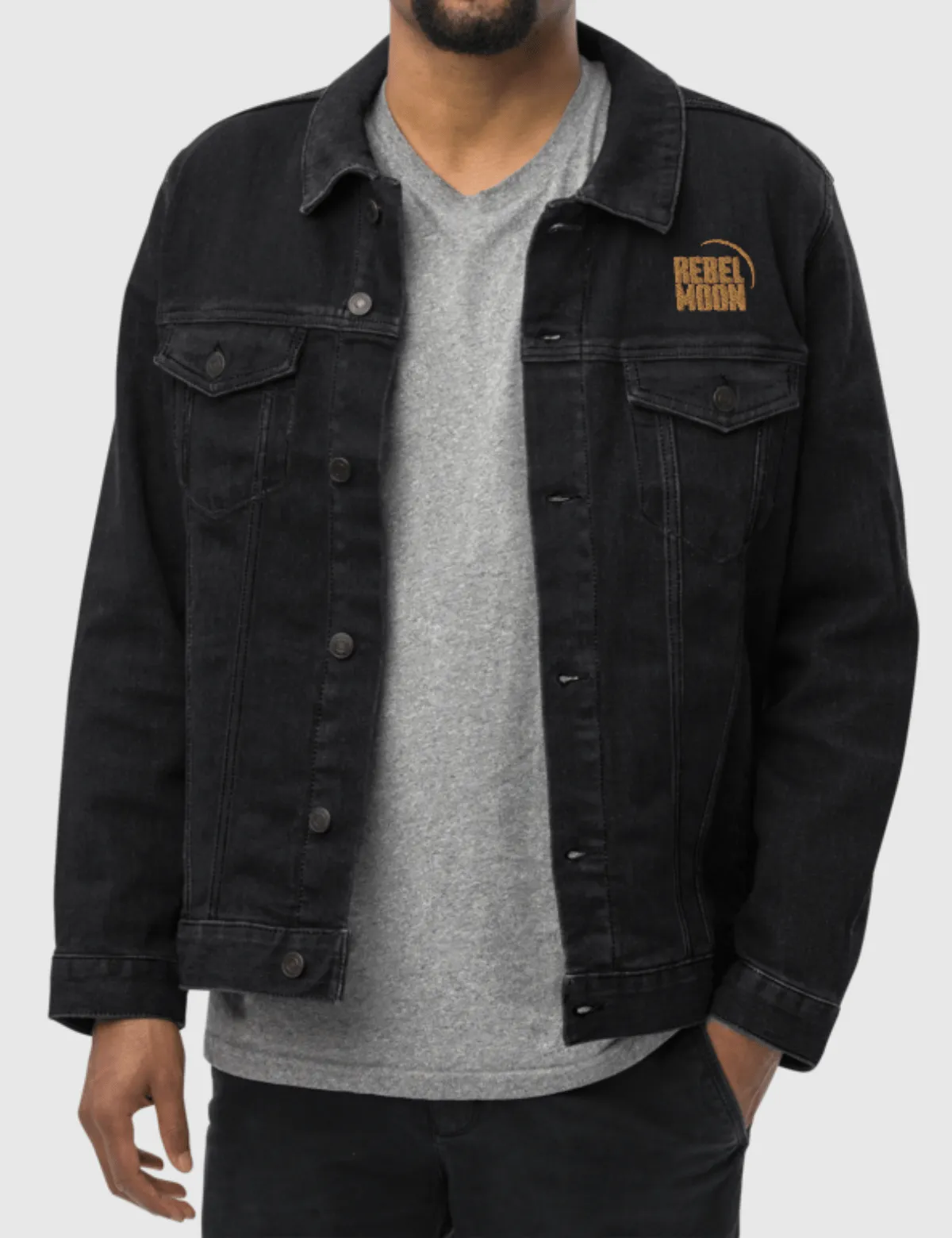 Rebel Moon Kora Unisex Denim Jacket [Black]