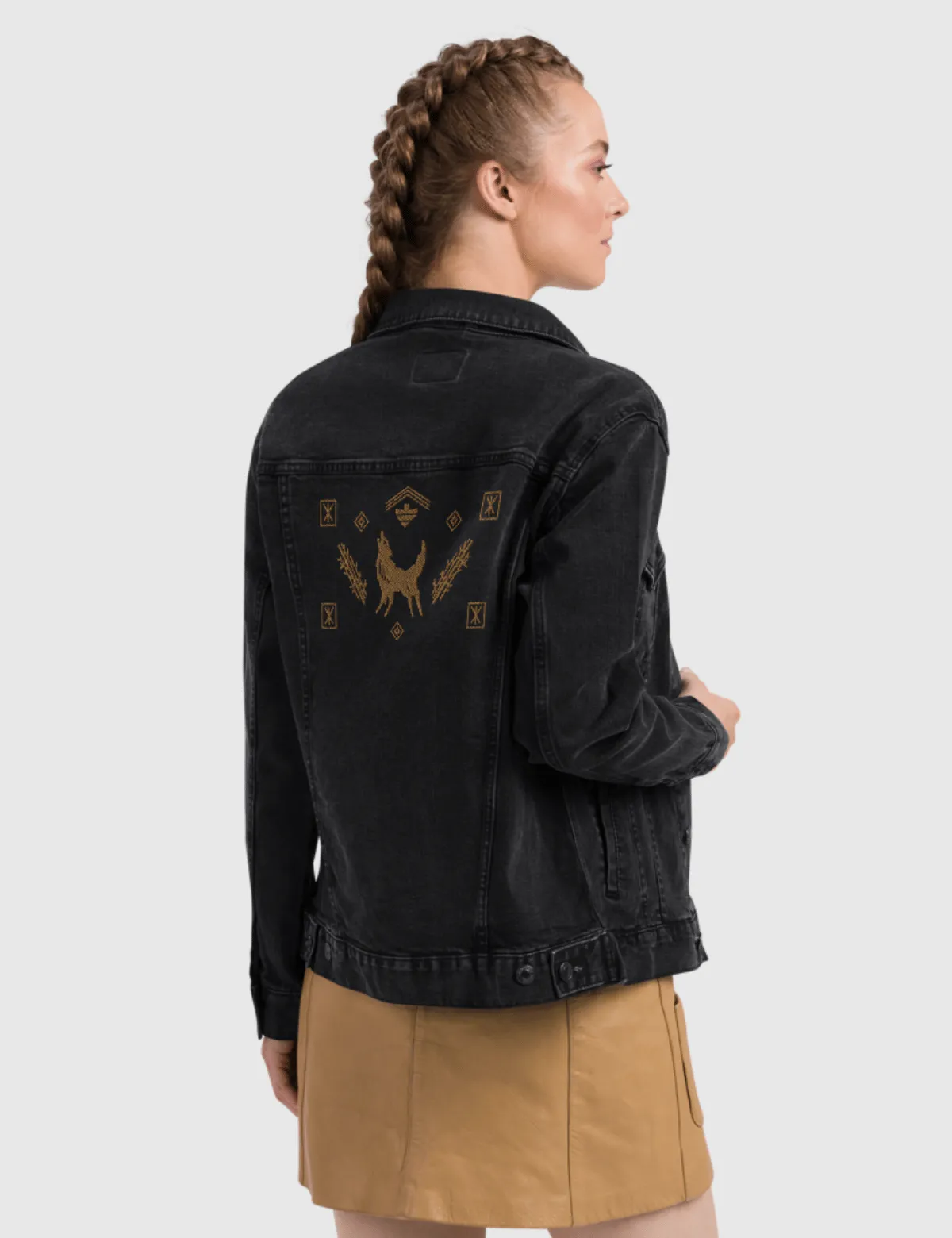 Rebel Moon Kora Unisex Denim Jacket [Black]