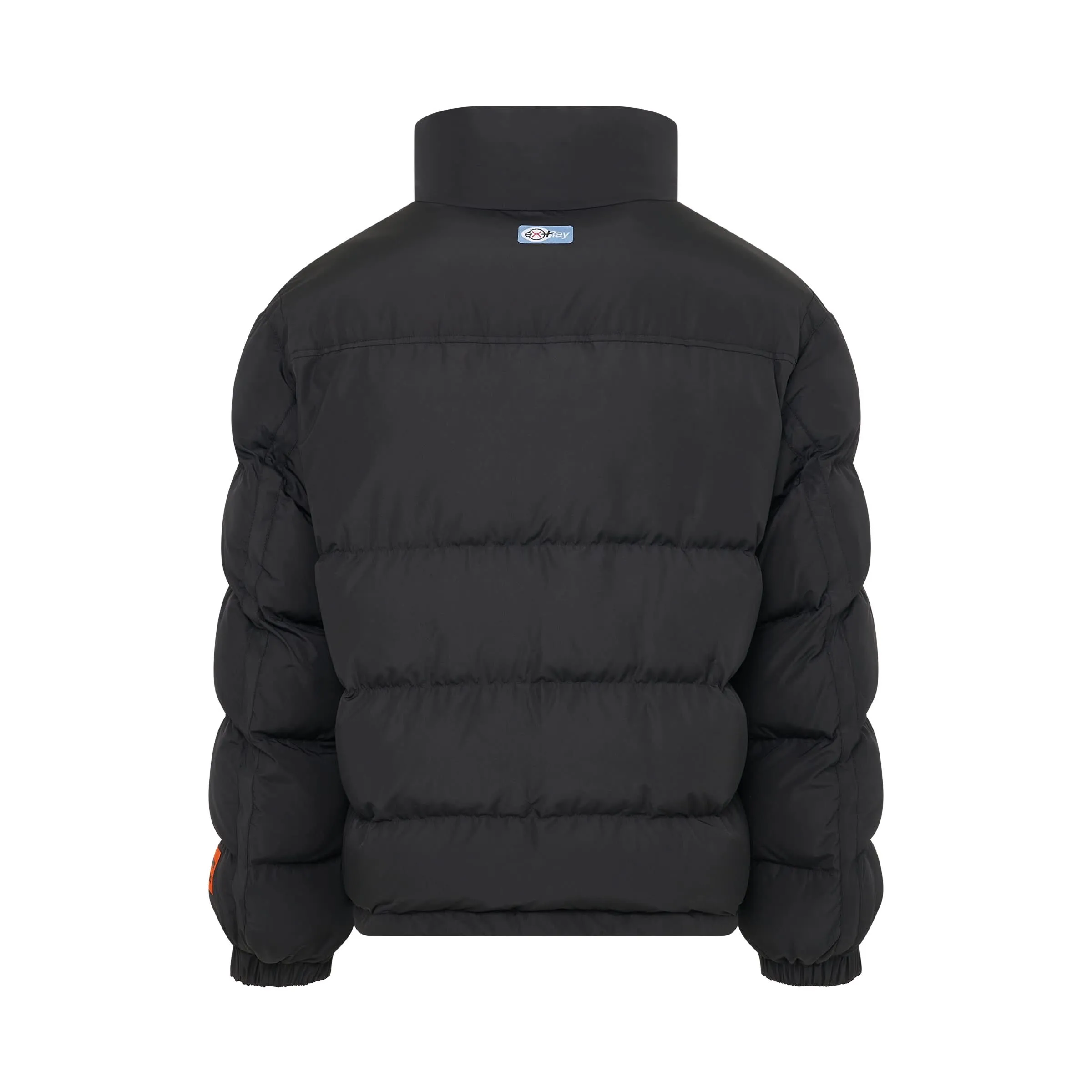 Regular Ex-Ray Nylon Puffer Jacket in Black