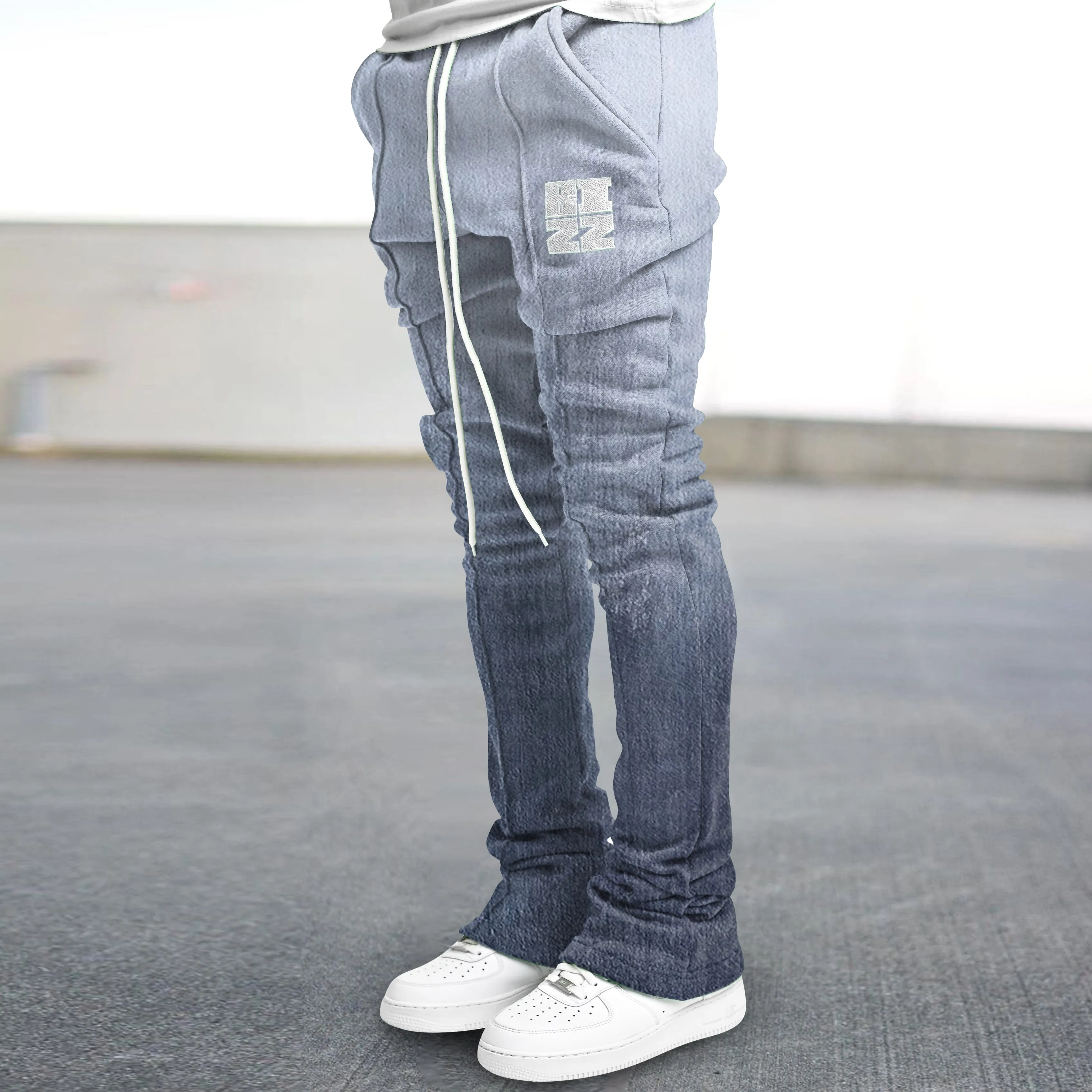 Retro Gradient Street Trousers Bootcut Pants