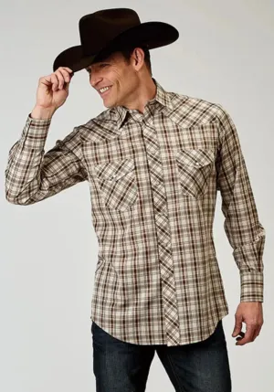 Roper Desert Plaid (Brown) - Men's Western Shirt