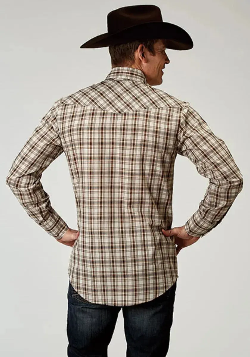 Roper Desert Plaid (Brown) - Men's Western Shirt