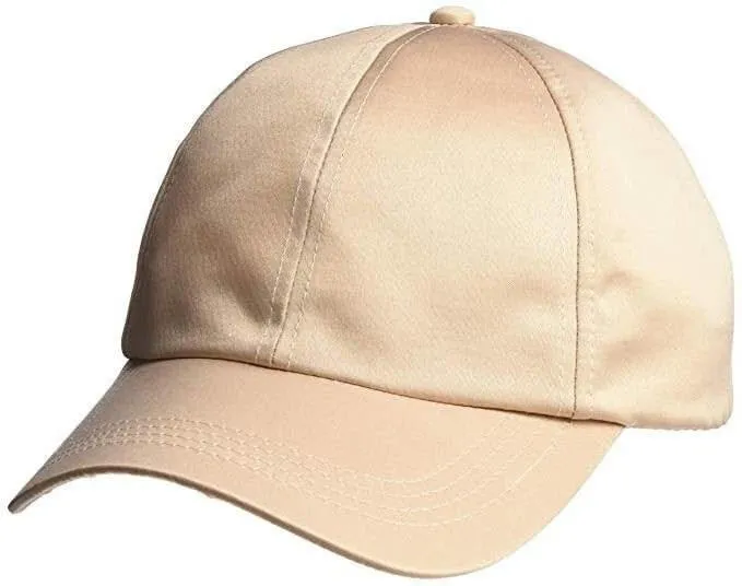 Satin Feel Baseball Cap Assorted Colors - (1 piece)