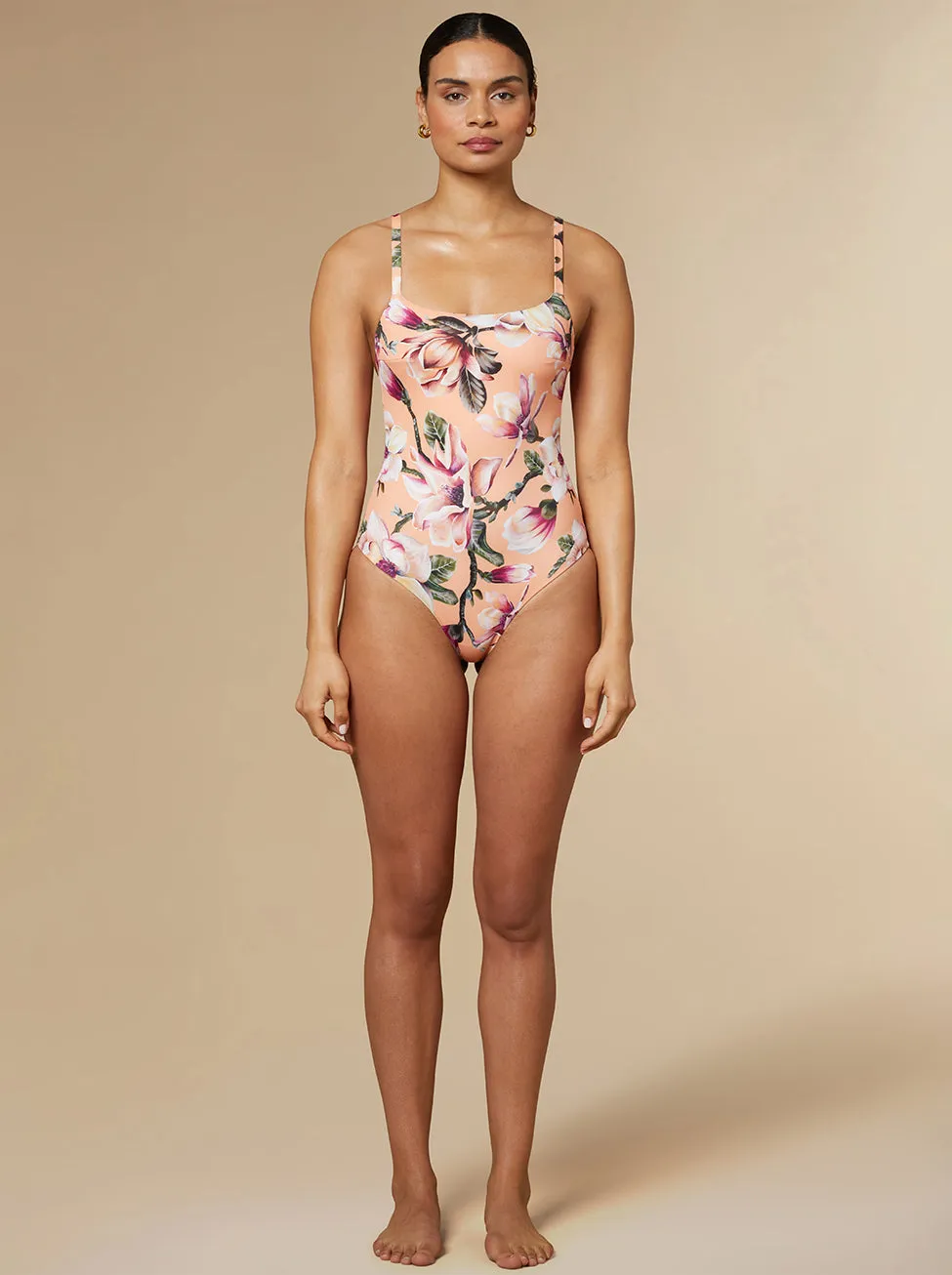 Shona Minimal Swimsuit Peach