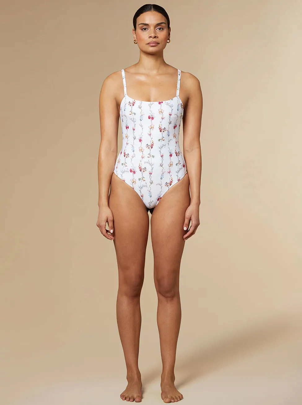 Shona Minimal Swimsuit White