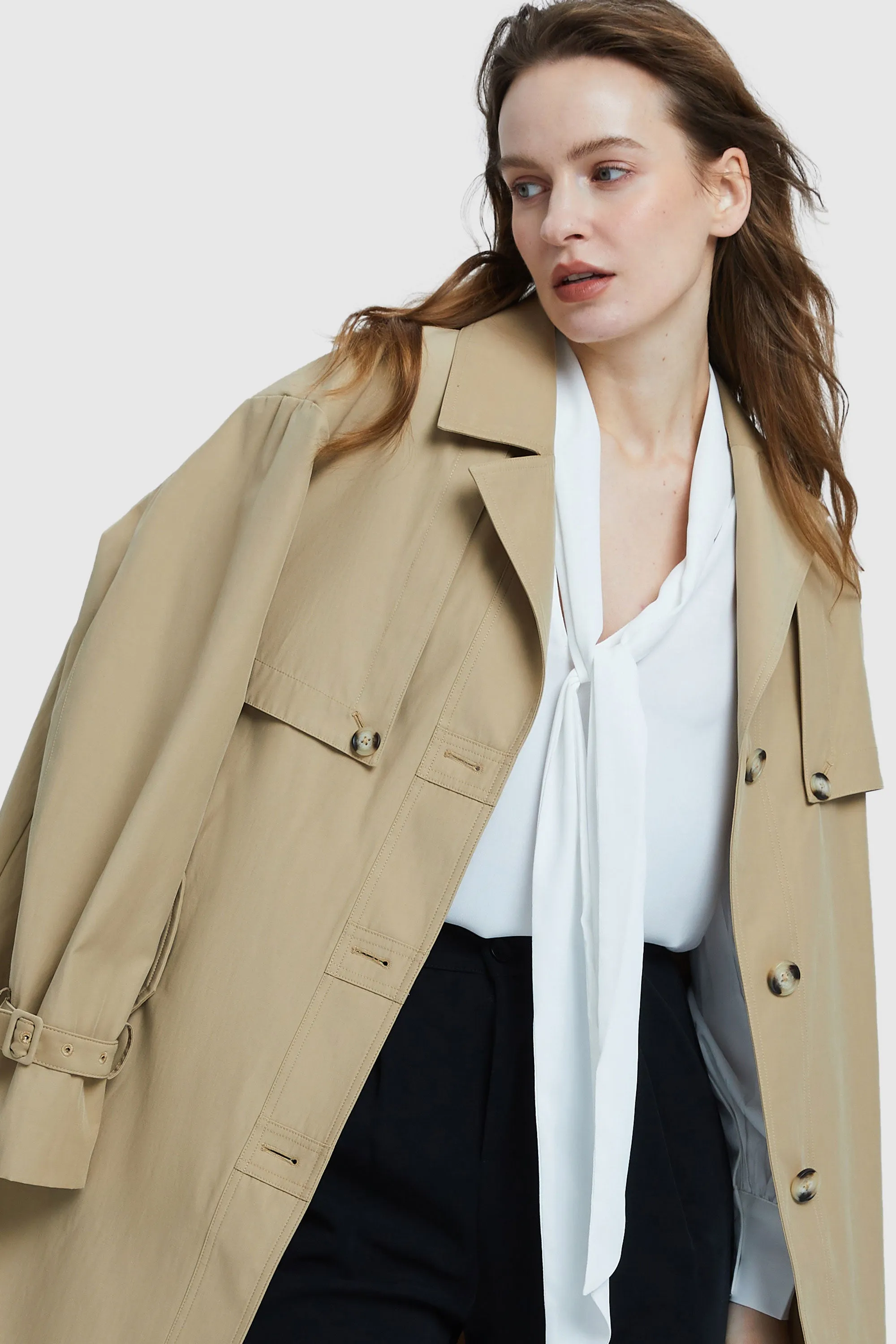 Single-Breasted Belted Trench