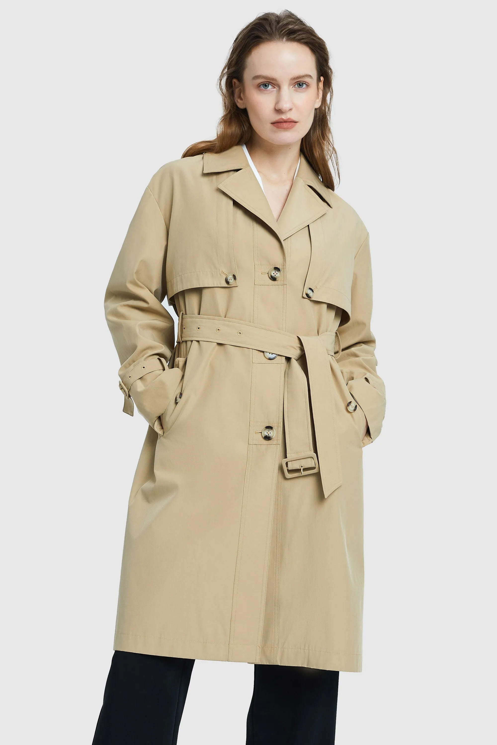 Single-Breasted Belted Trench