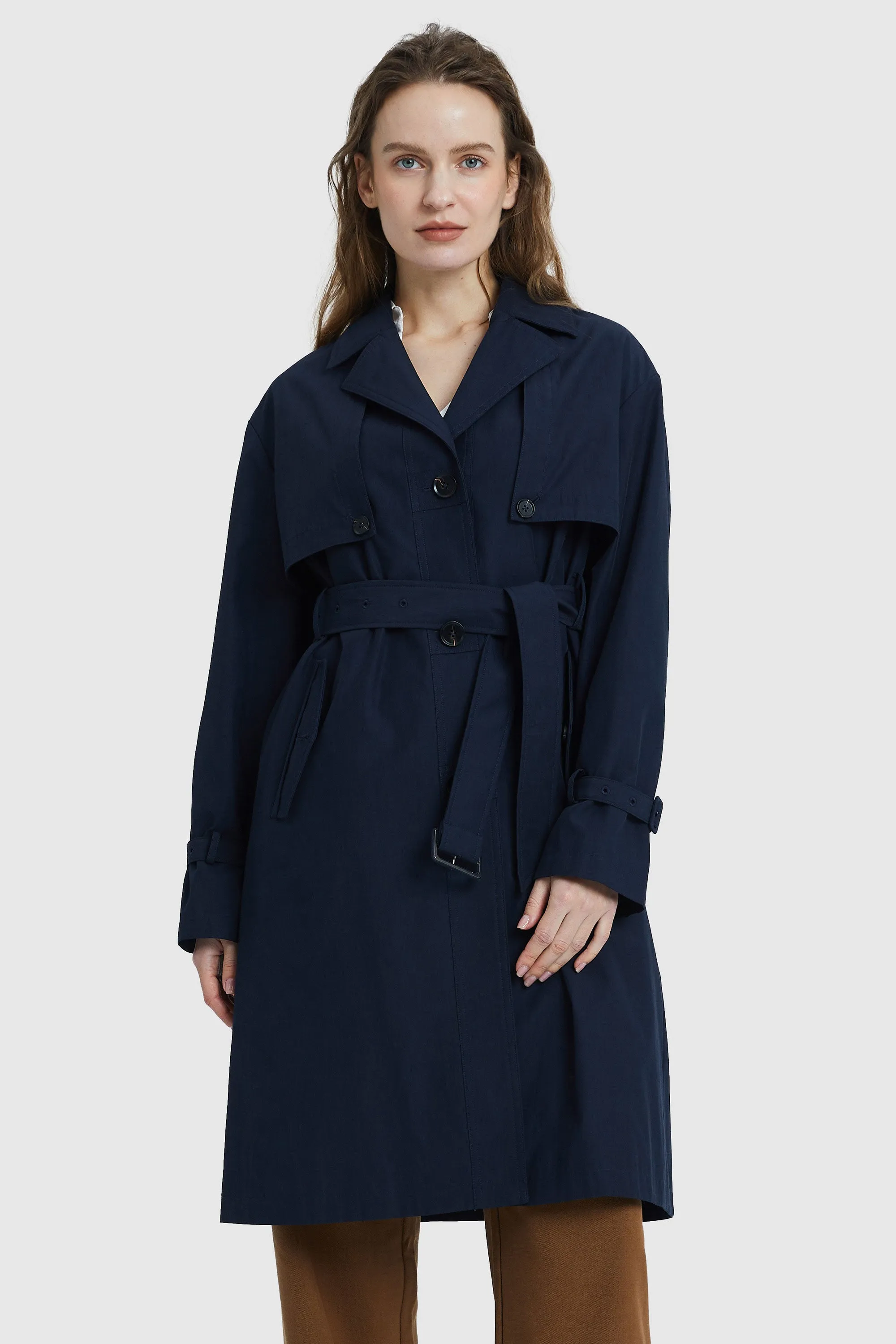 Single-Breasted Belted Trench