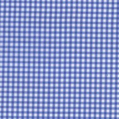 Sky Blue and White Mini Check Classic Custom Shirt 100c 70*70 Sar773a