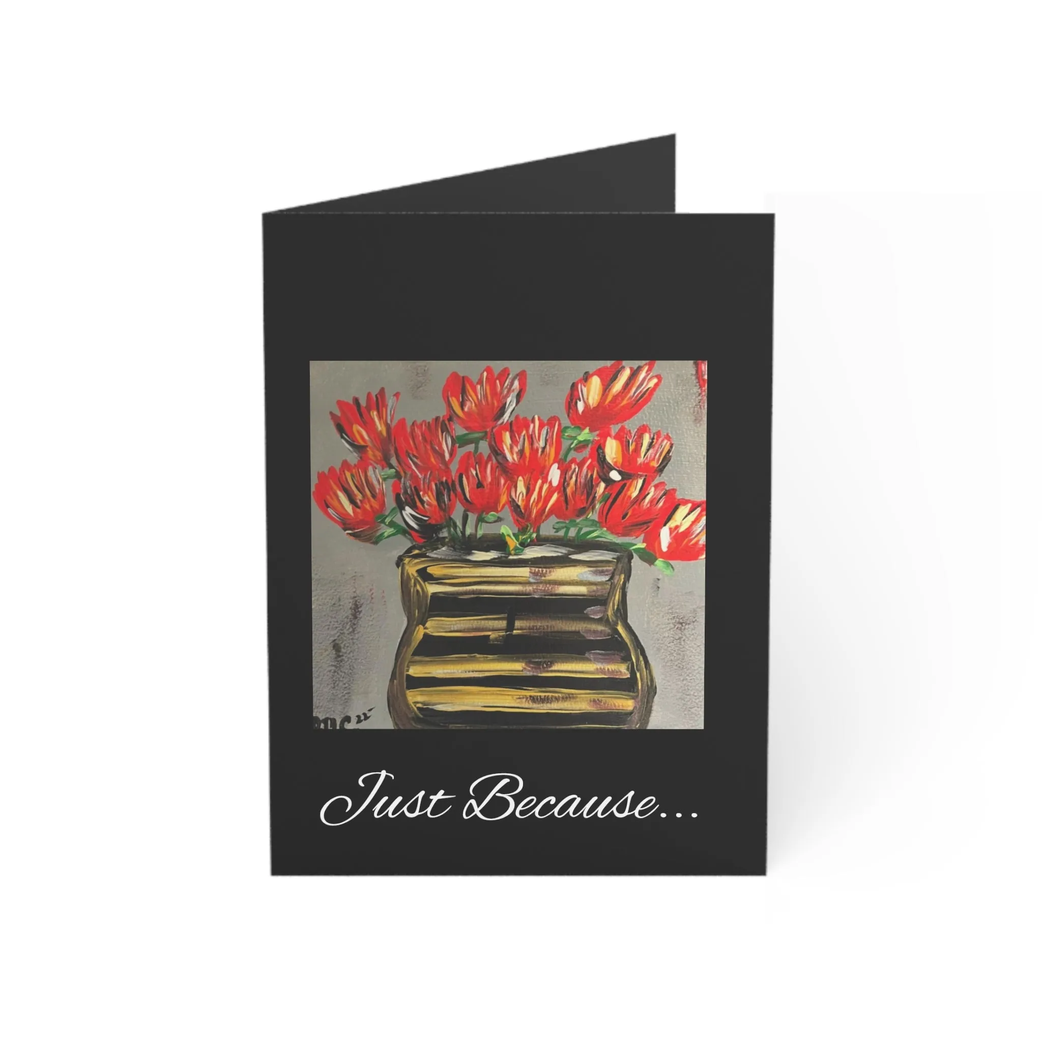 “Smell The Flowers” Just Because Greeting Cards (1, 10, 30, and 50pcs)