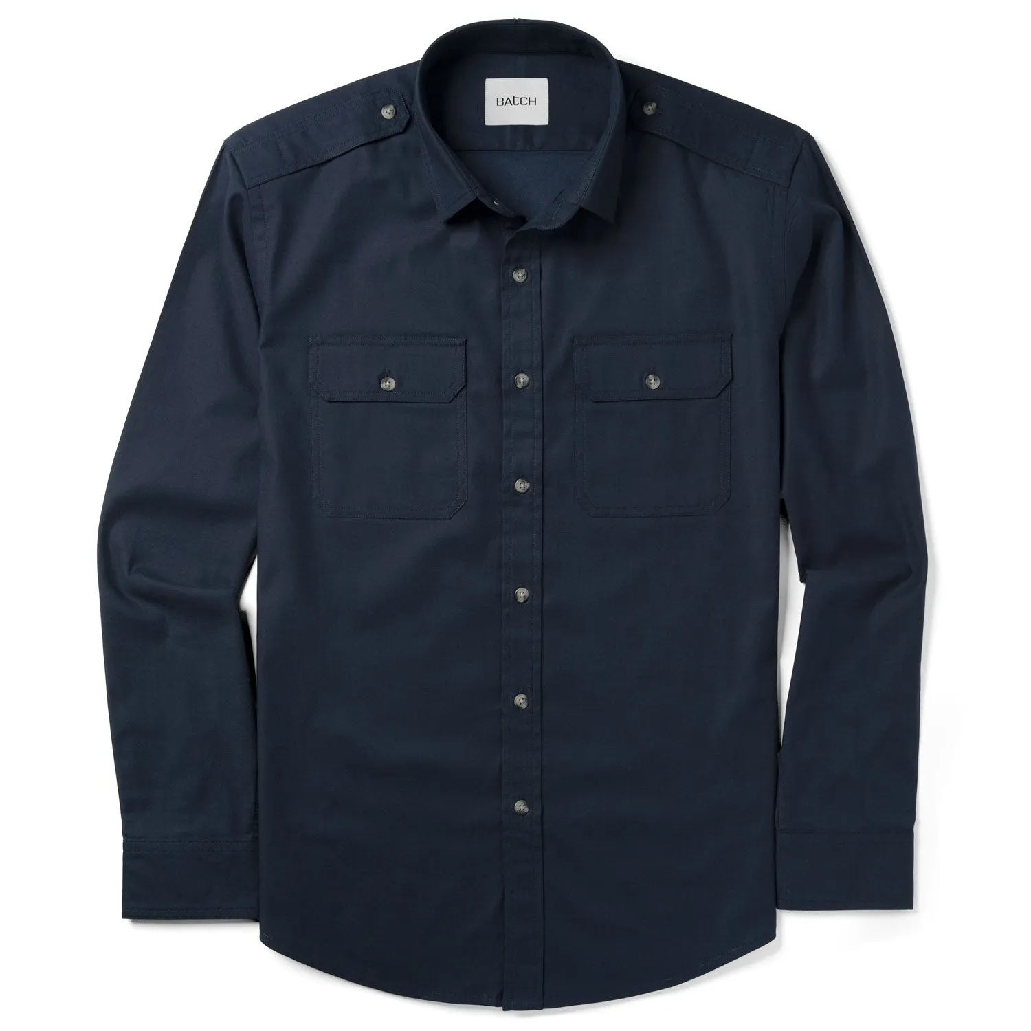 Smith Utility Shirt – Dark Navy Cotton Twill