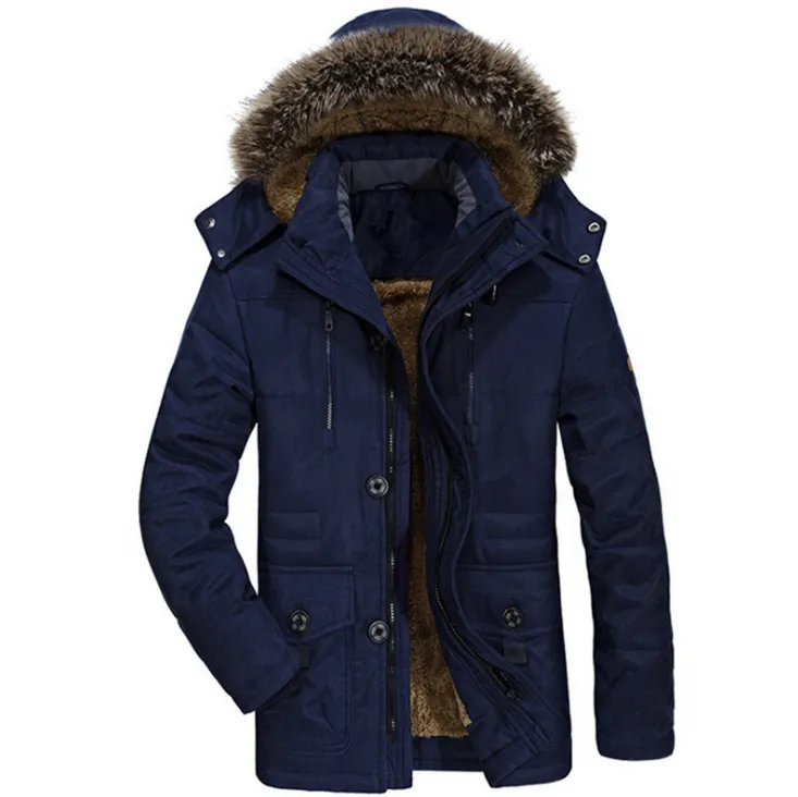 Solid Color Fleece Lined Parka Jacket (4 colors)