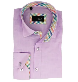 Solid Lilac Modern Fit Cotton Dress Shirt