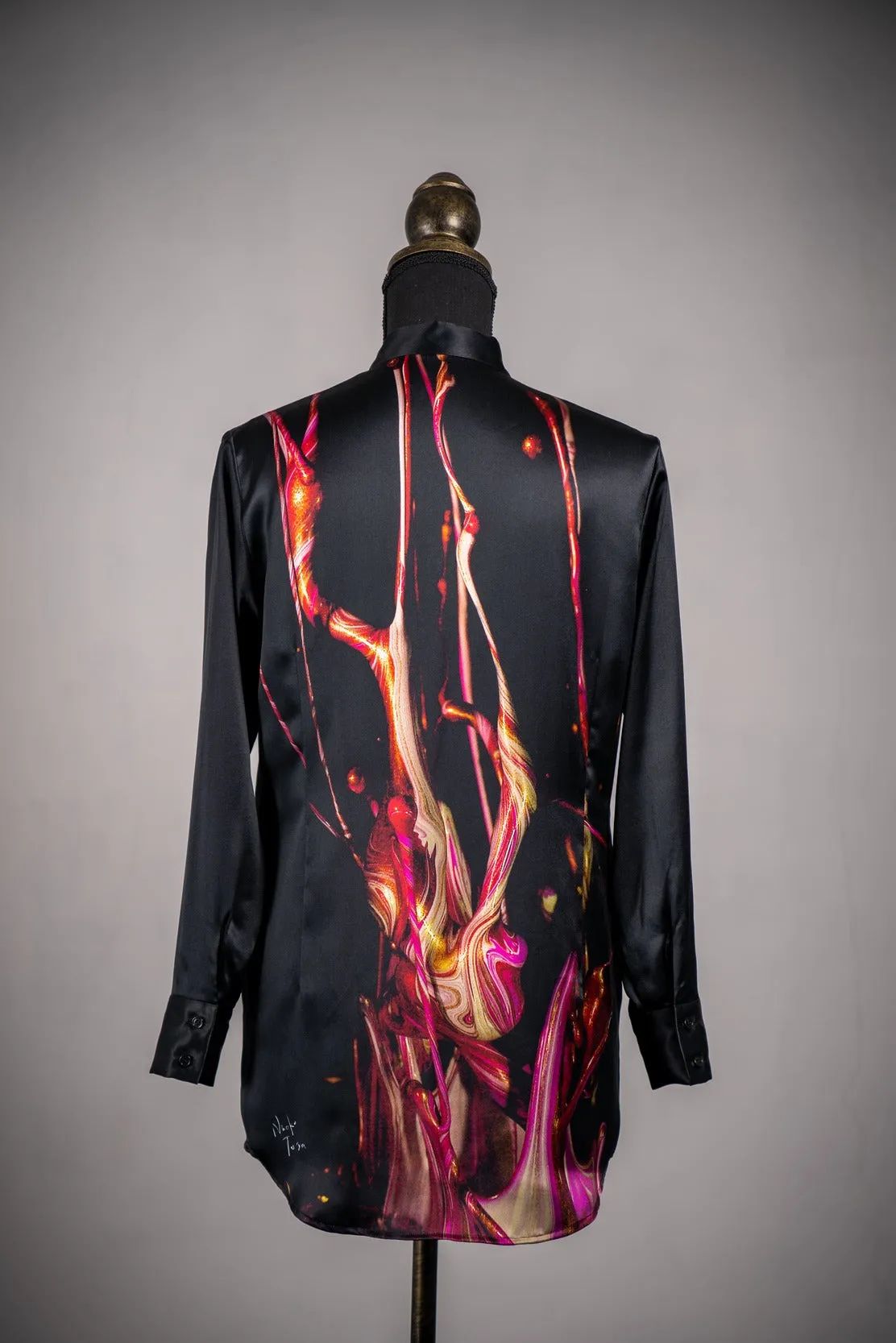 Sound of Ikebana Silk dress Shirt 1