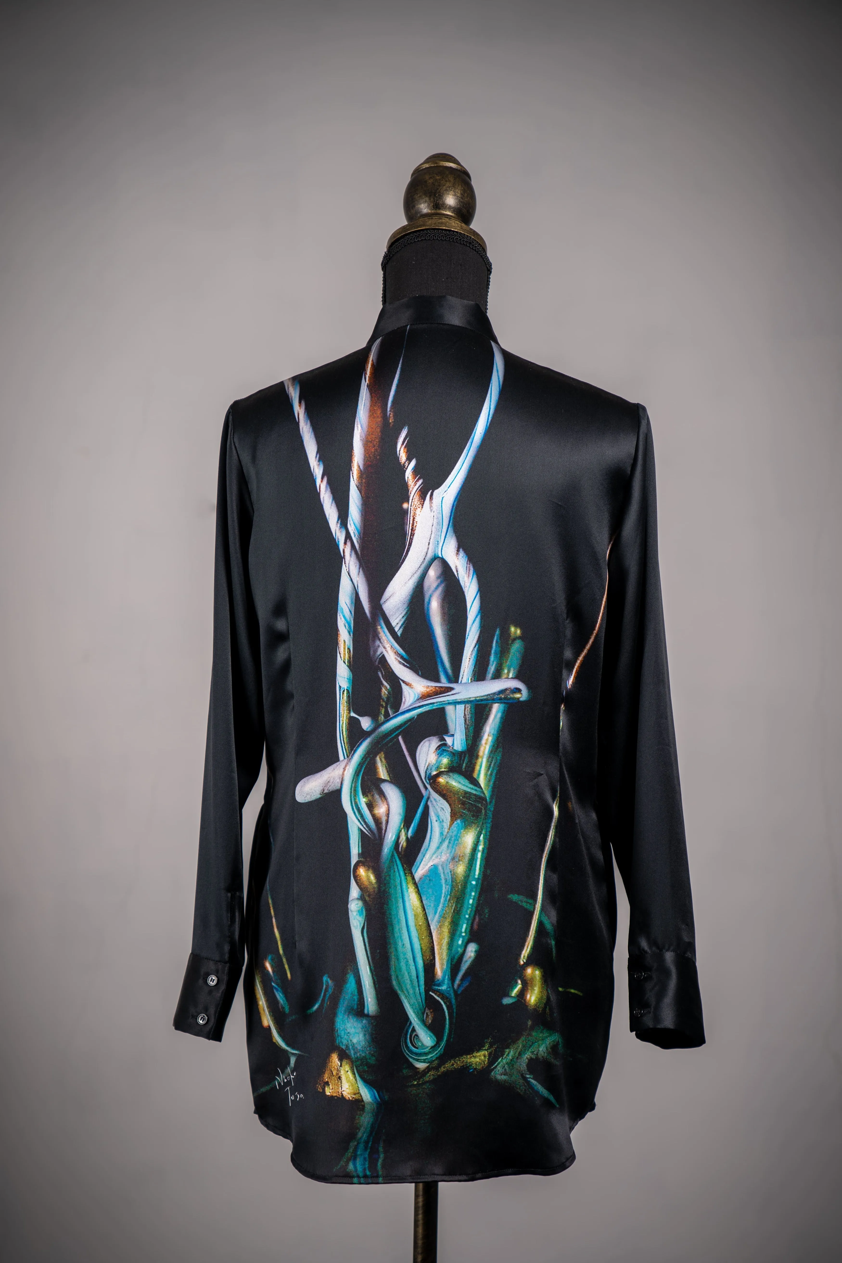 Sound of Ikebana Silk dress Shirt 5