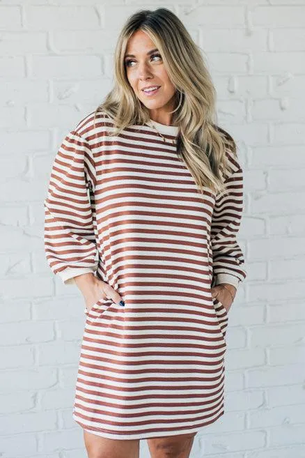 Sparrow Striped Shirt Dress