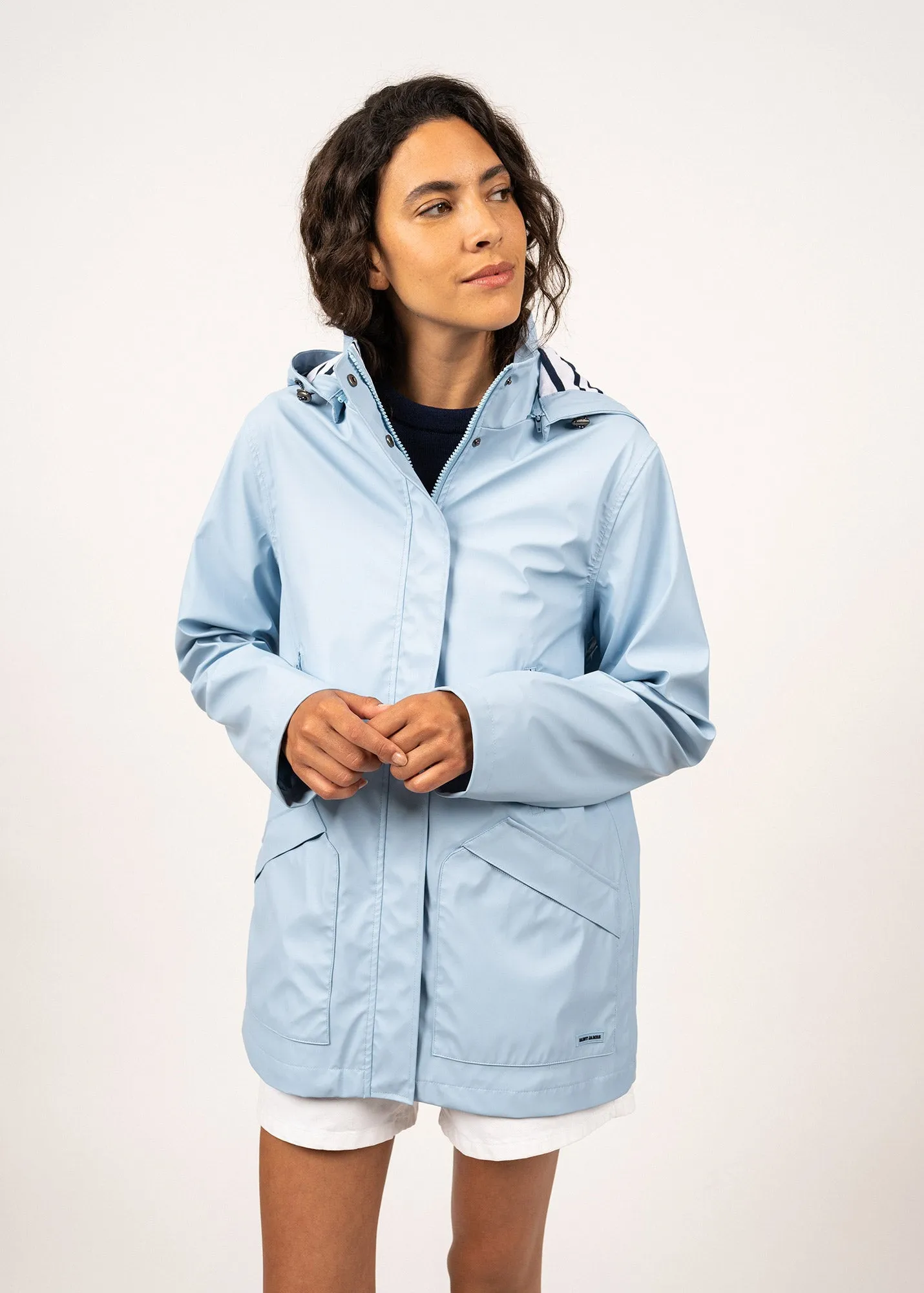 Ste Morgane parka - waterproof, striped jersey lining (CIEL)