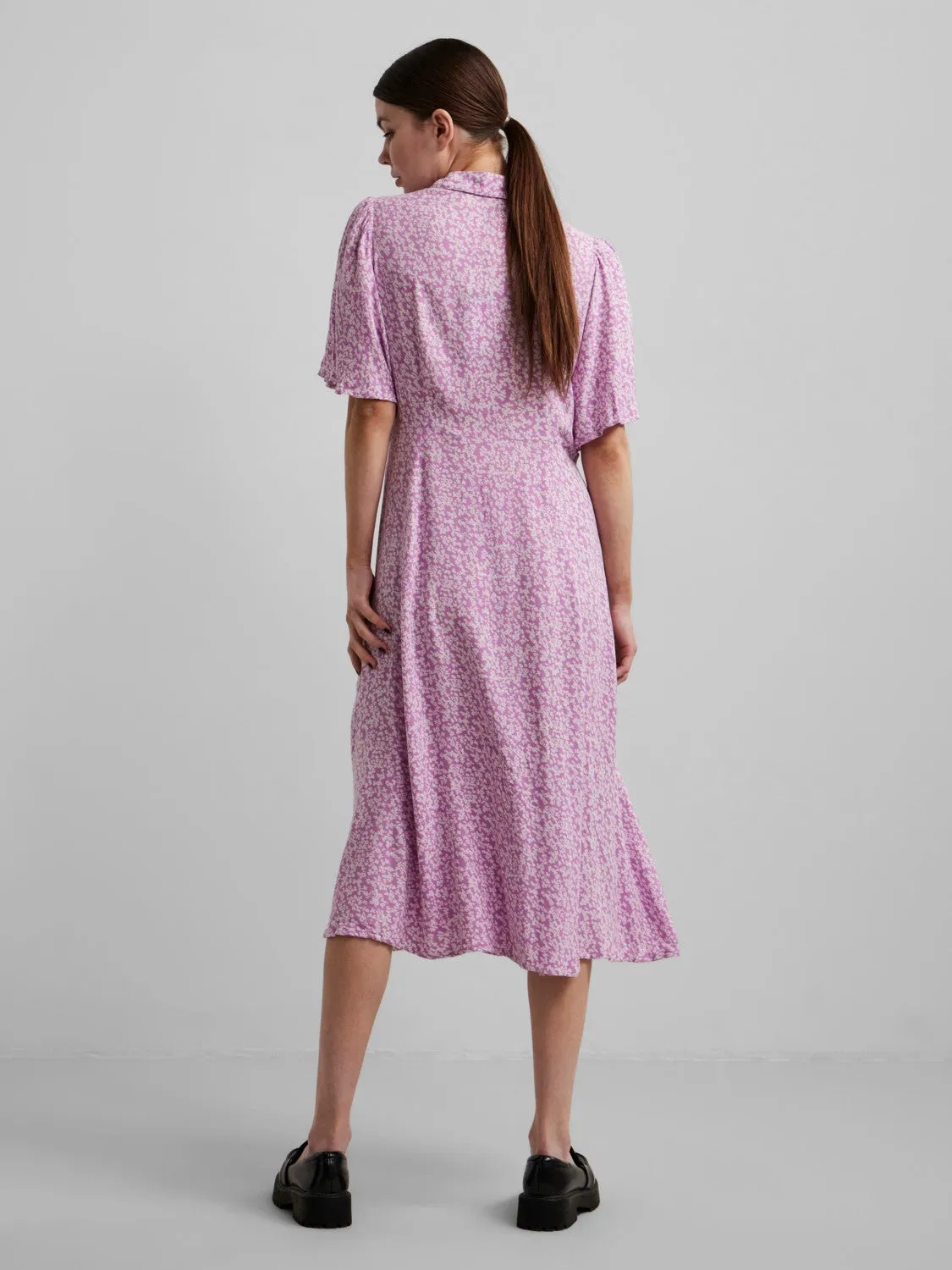 Stelli 2/4 Midi Shirt Dress - Cool Orchid