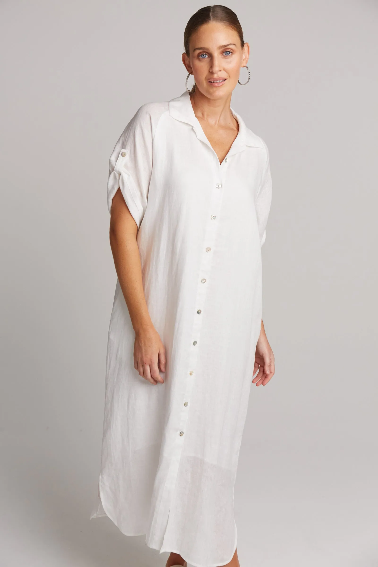 Studio Shirt Dress - Salt