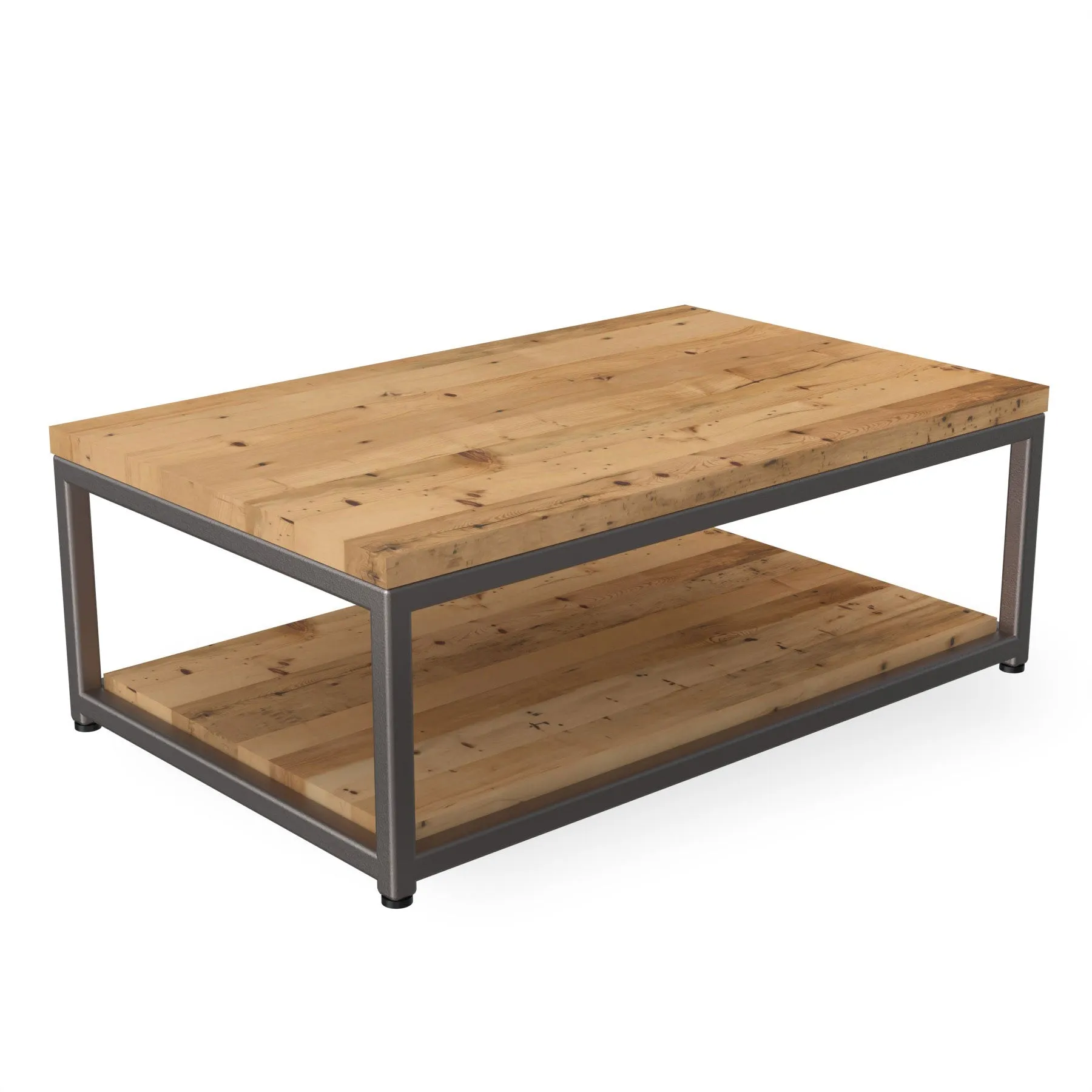 Sustainable Urban Wood and Steel Coffee Table