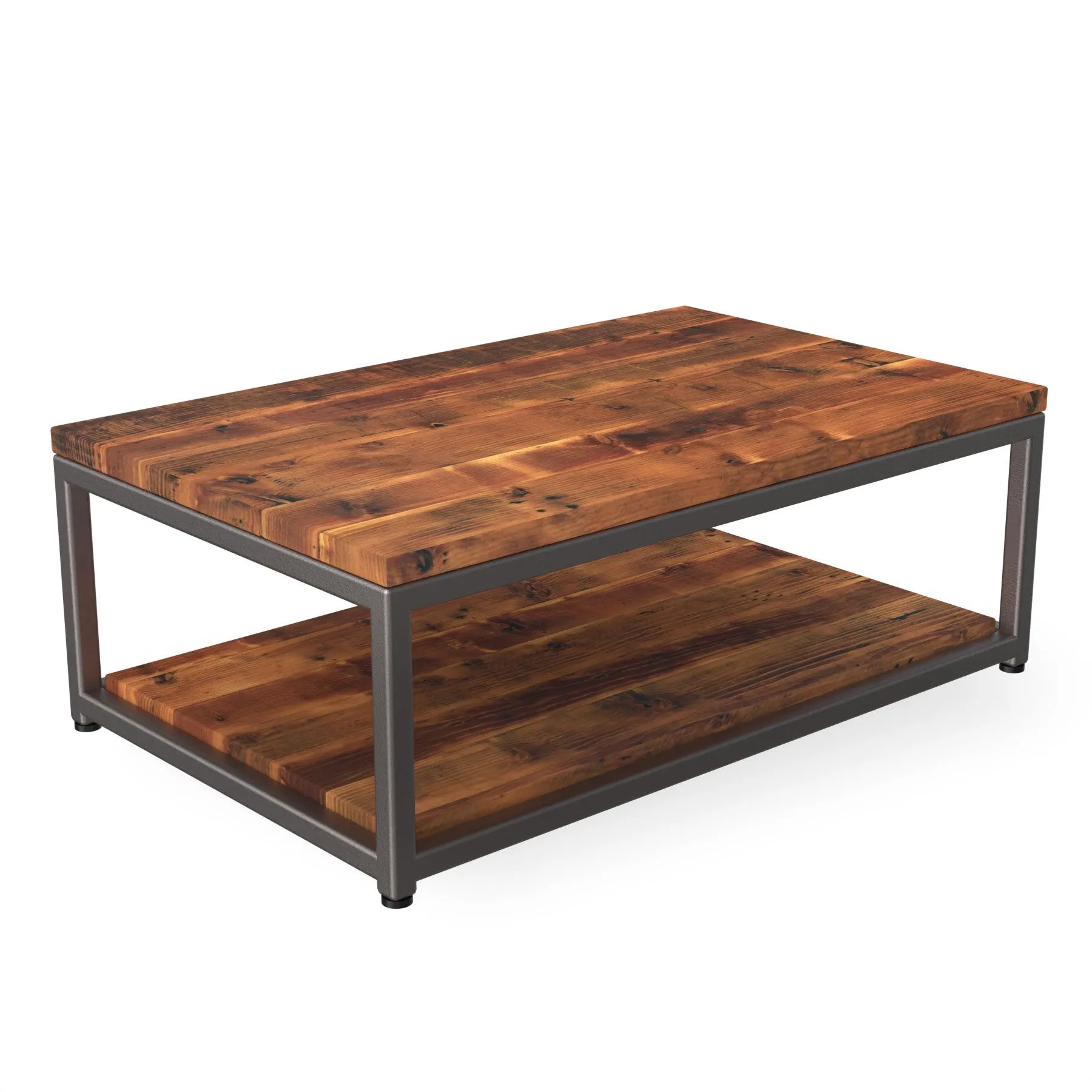 Sustainable Urban Wood and Steel Coffee Table