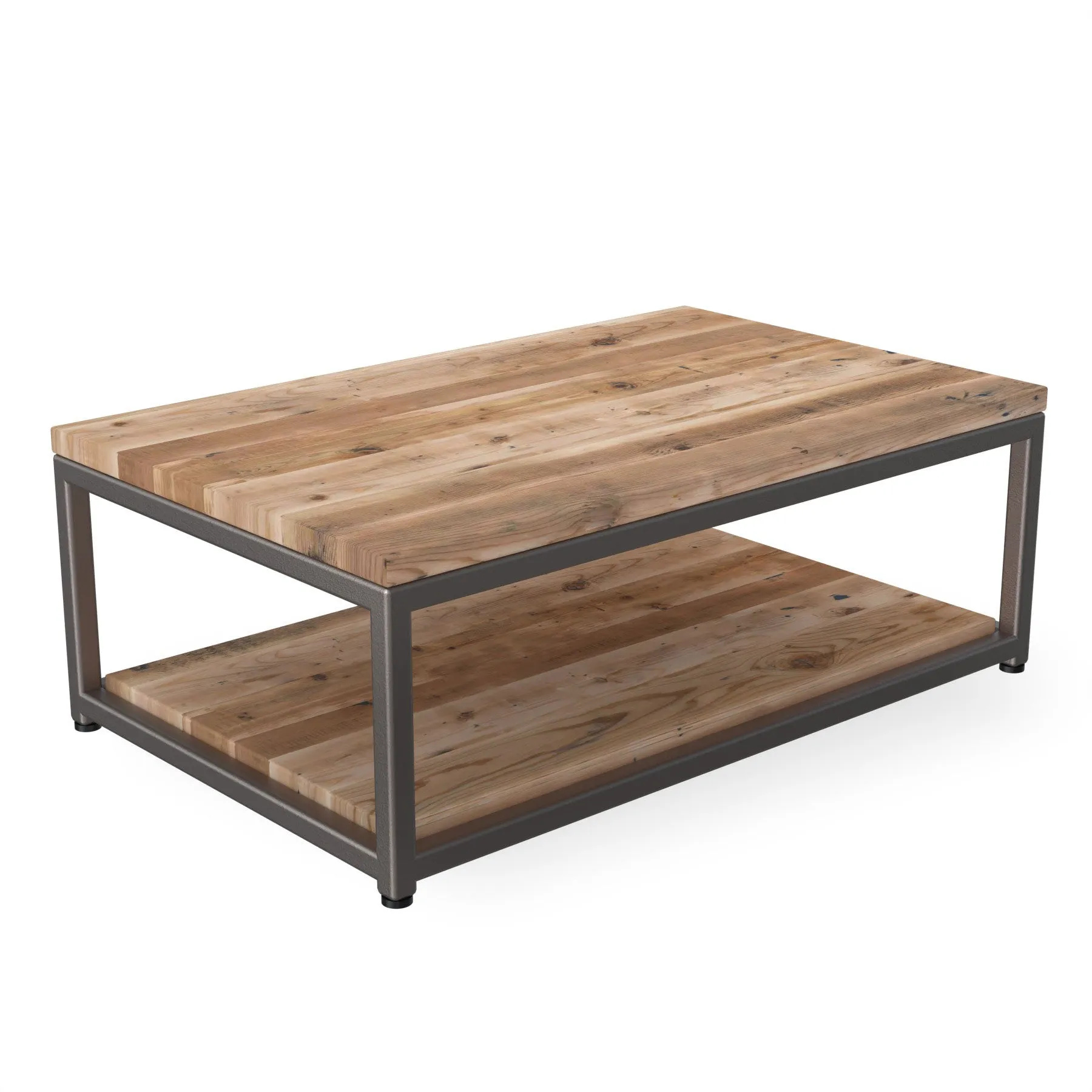 Sustainable Urban Wood and Steel Coffee Table