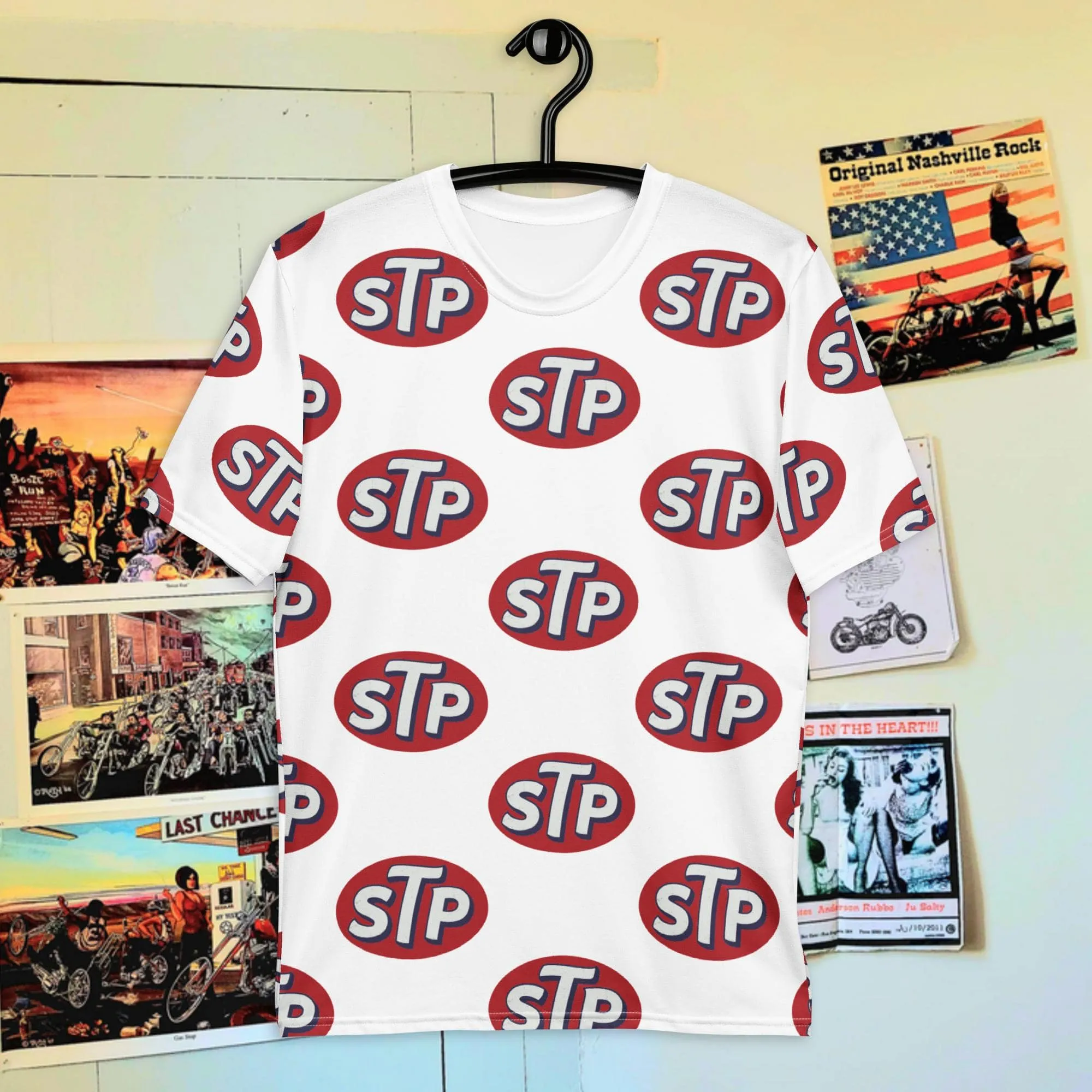 T-shirt 60's STP dragster all over