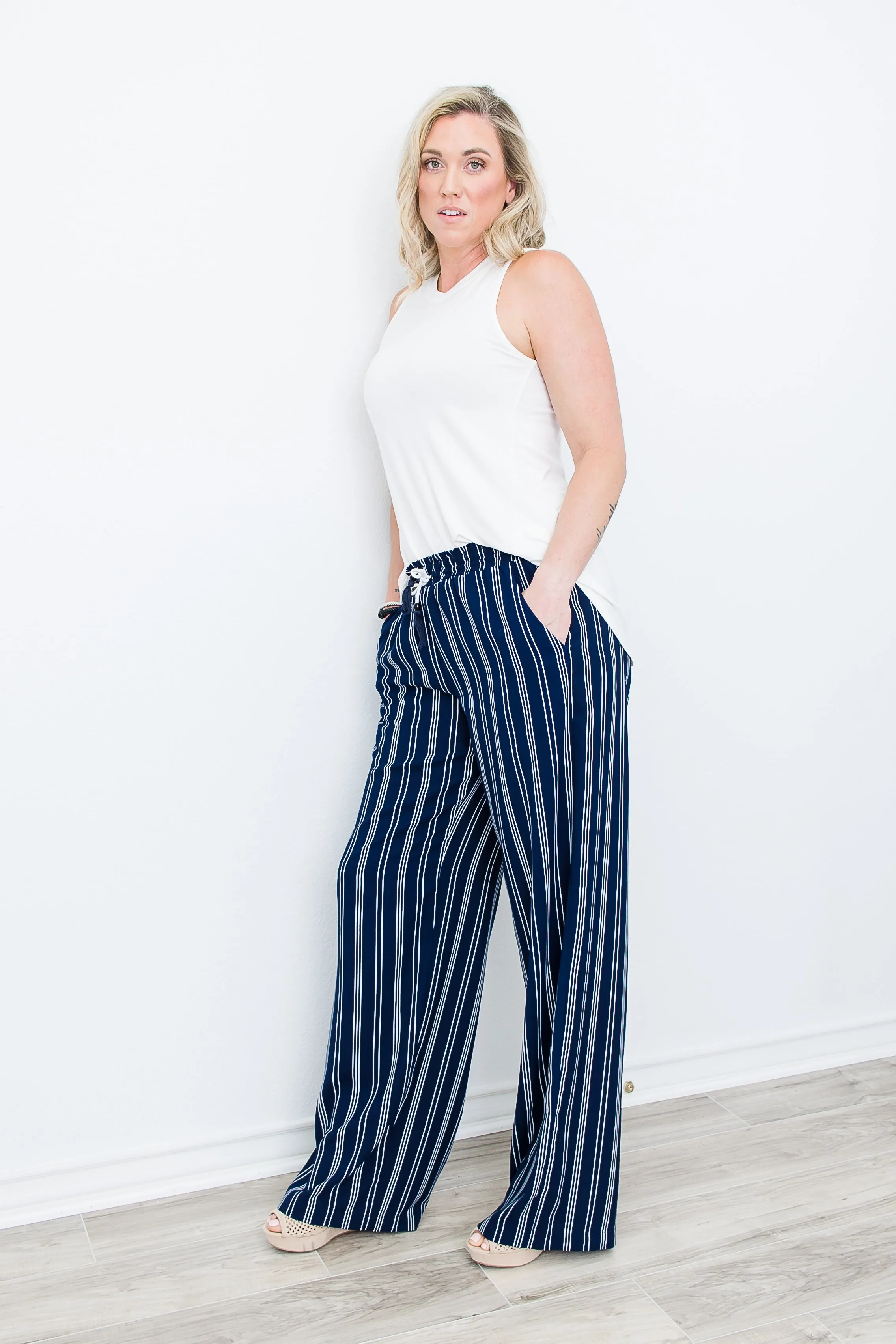 Tall Yacht Pants-Striped