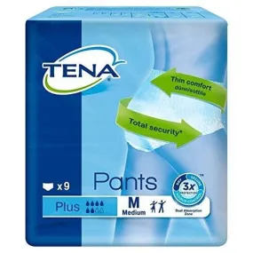 Tena Pants Plus Medium x 56 (9 packs of 6)