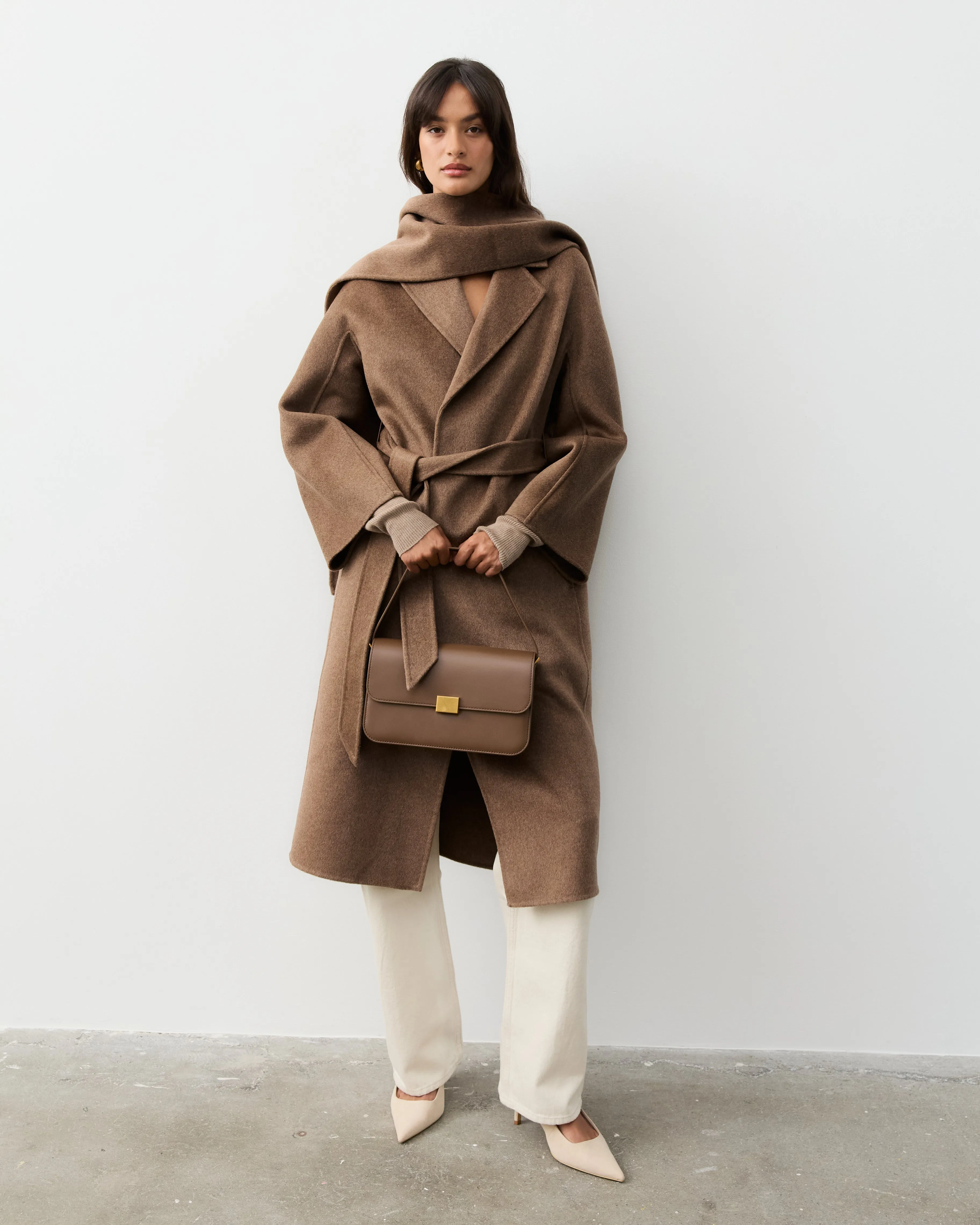 THE CURATED CLASSIC COAT - CHOCOLATE MELANGE