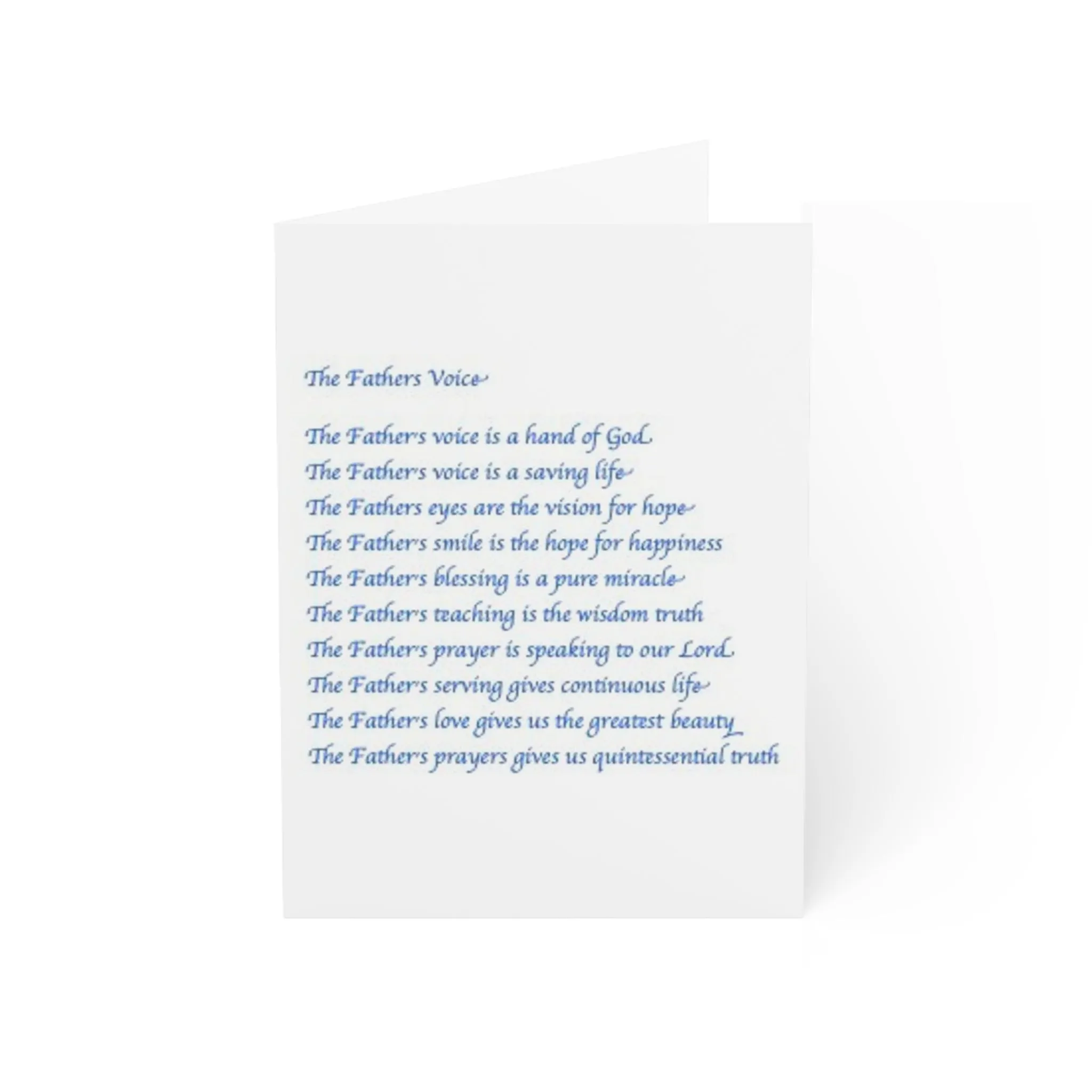 The Father's Voice Card (Greeting Cards (1, 10, 30, and 50pcs))