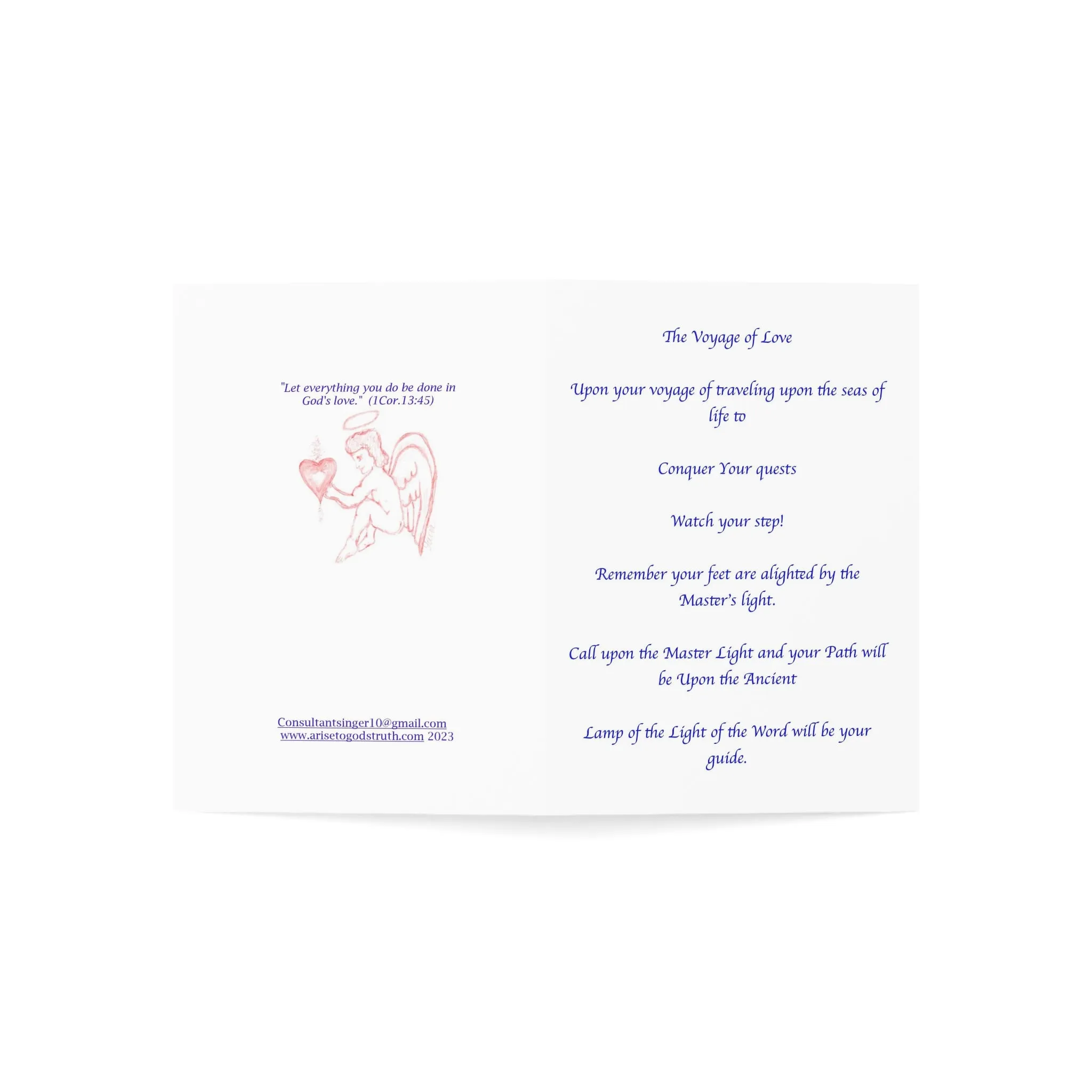 THE VOYAGE OF LOVE CARDS (Greeting Cards (1, 10, 30, and 50pcs))