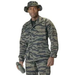 Tiger Stripe Camouflage - Military BDU Shirt - Polyester Cotton Twill