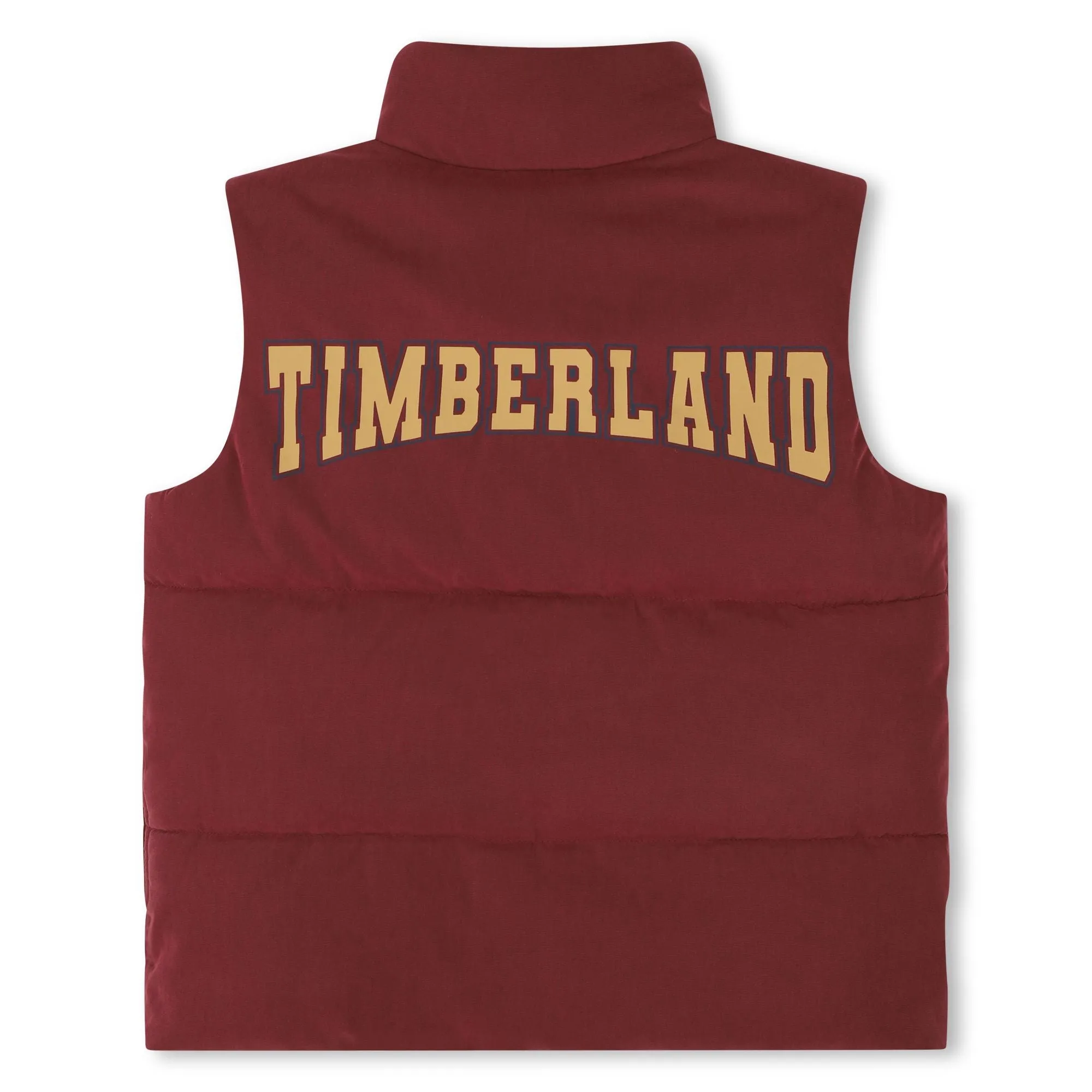 Timberland Boys Burgundy Red Sleeveless Puffer Jacket