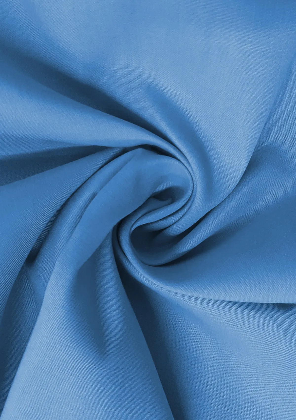 Uniform Blue Cotton Fabric 100% Cotton Poplin Plain Fabric for Dressmaking, Craft, Quilting & Facemasks 45" (112 cms) Wide Per Metre