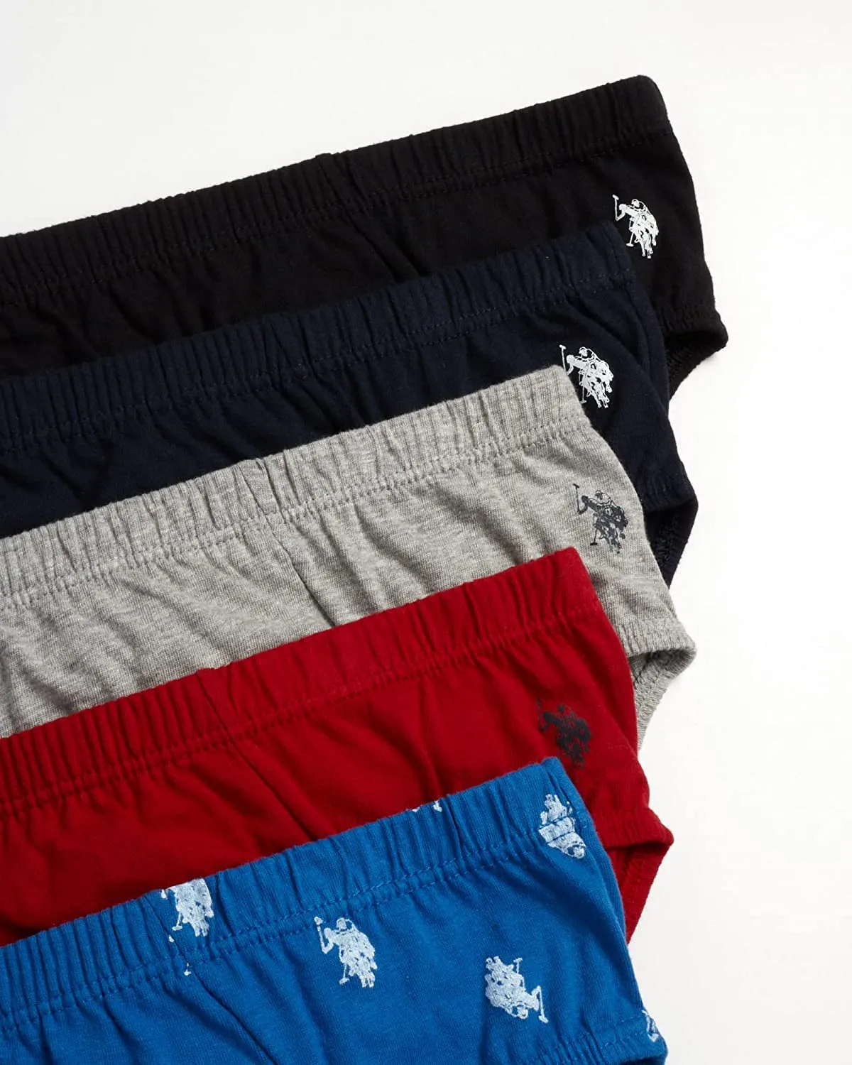 U.S. Polo Assn. Men's 5-Pack Low Rise Briefs