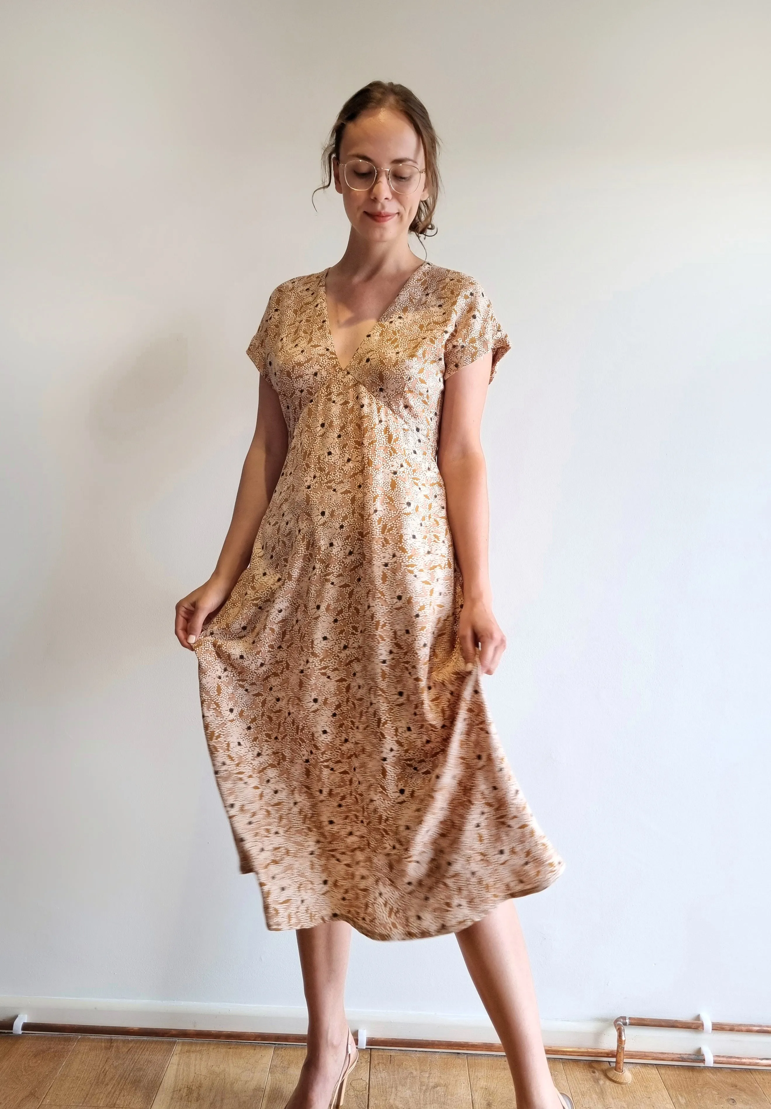 Viscose Crepe containing Lenzing™ EcoVero™ viscose fibres - Atelier Brunette - Lucie Ochre