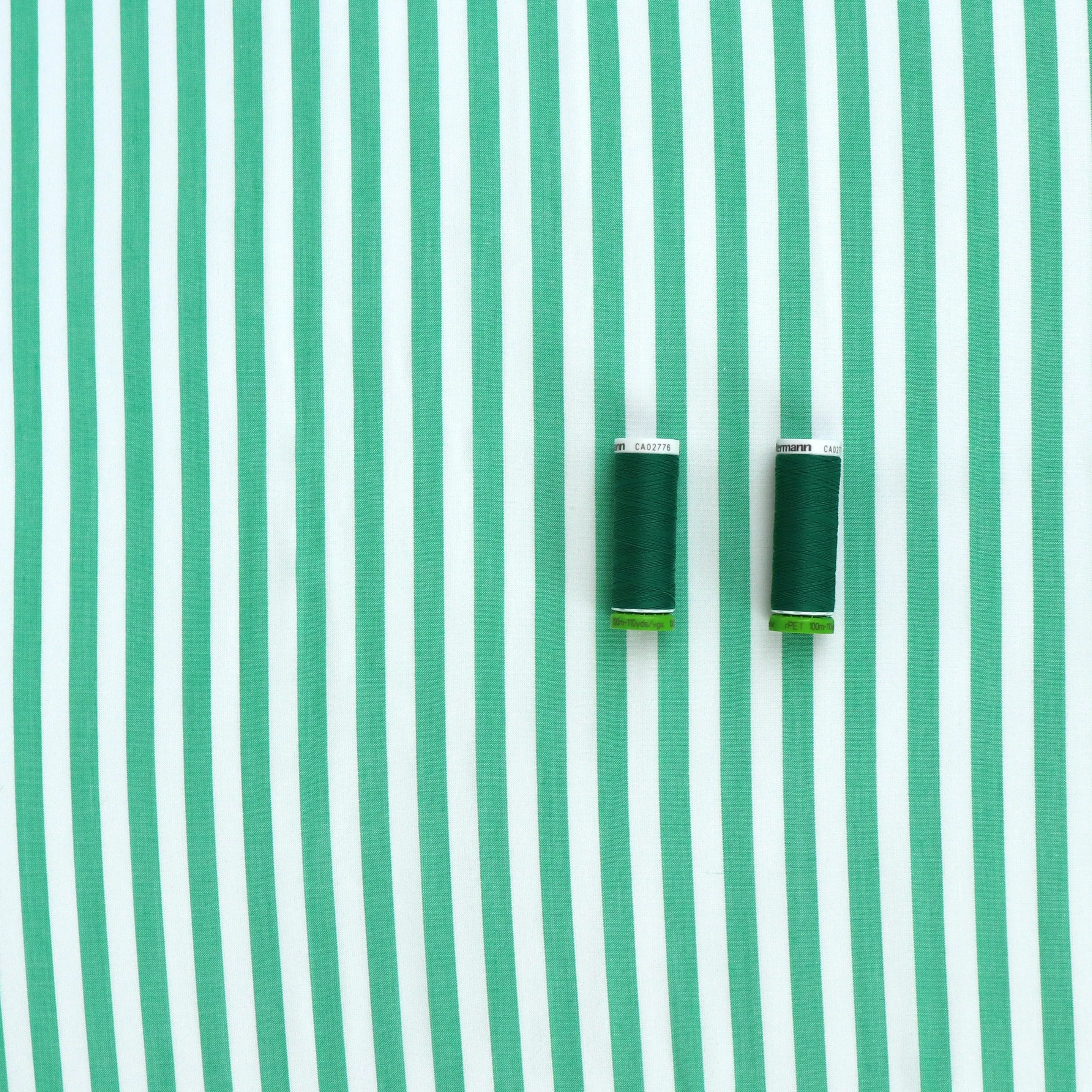 Viscose Lawn - Yarn Dyed Stripe - Apple Green