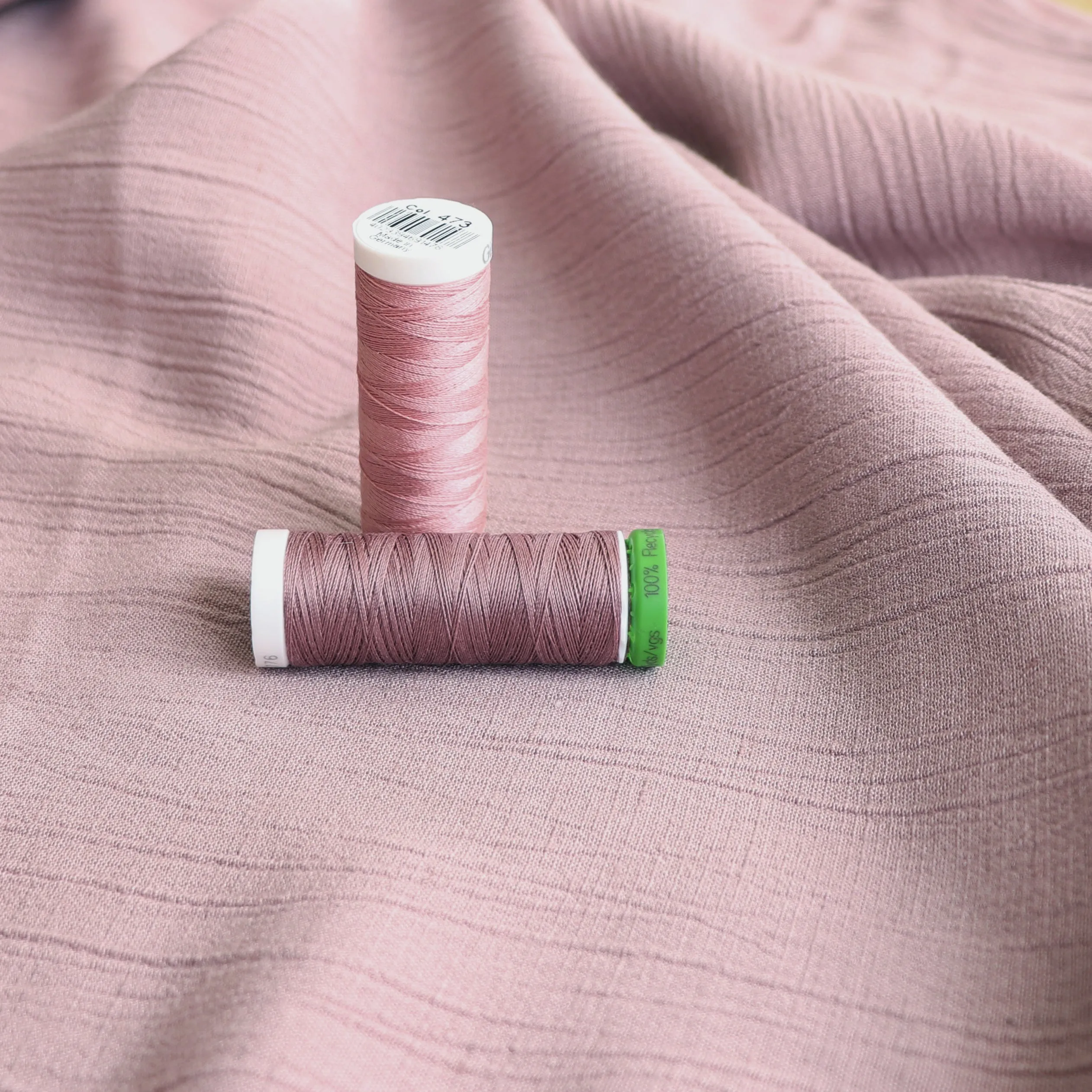 Viscose Linen Crinkle - Blush