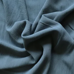 Viscose Linen Crinkle - Slate Blue - END OF BOLT 86cm