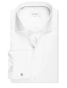 White Double Cuff Slim Fit Shirt