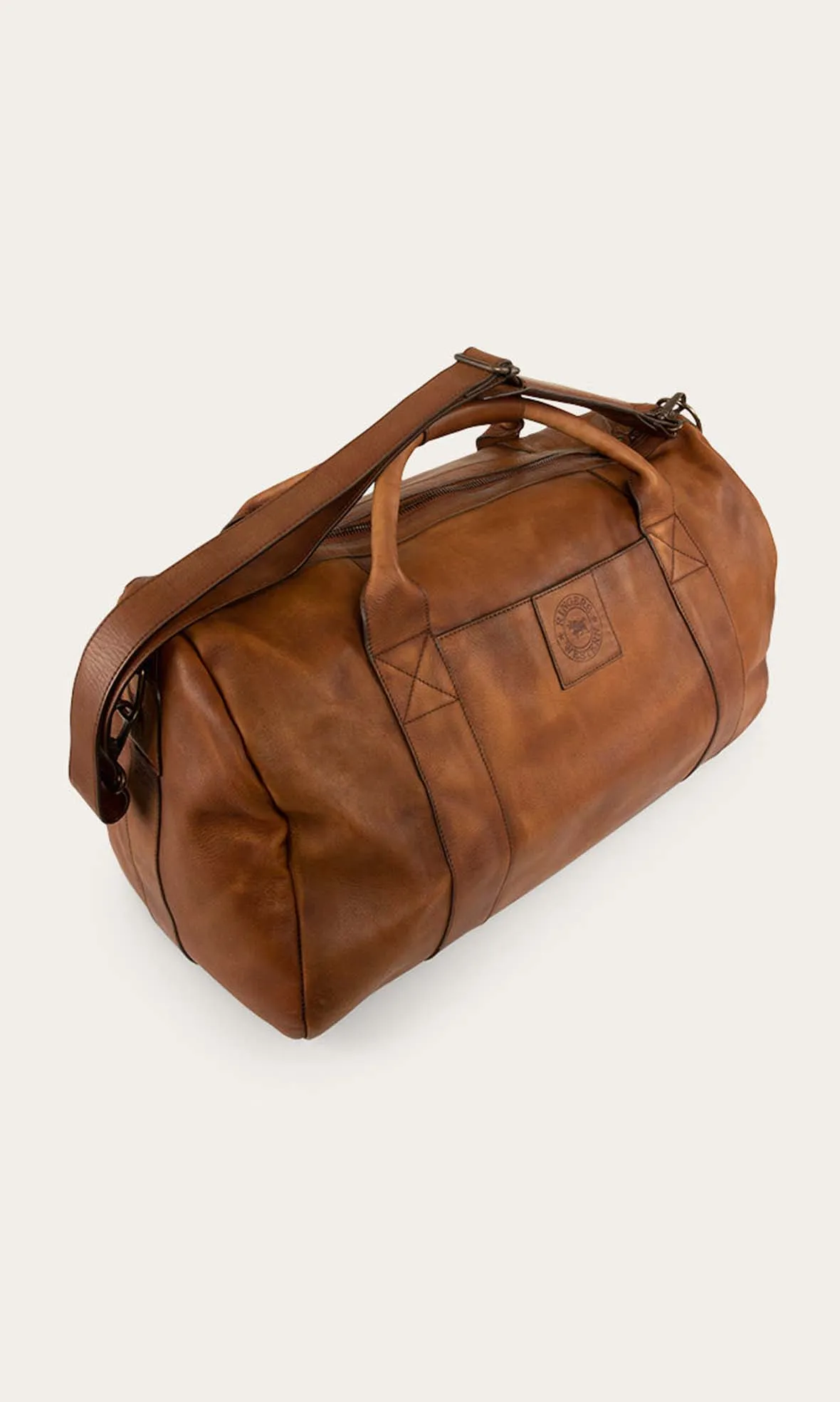 Willare Large Leather Duffle Bourbon