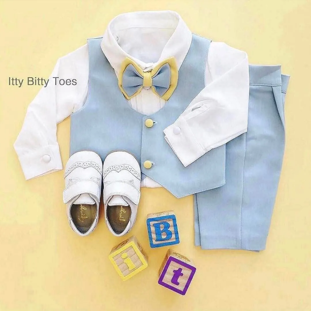 William Vest Set (Blue & Yellow)