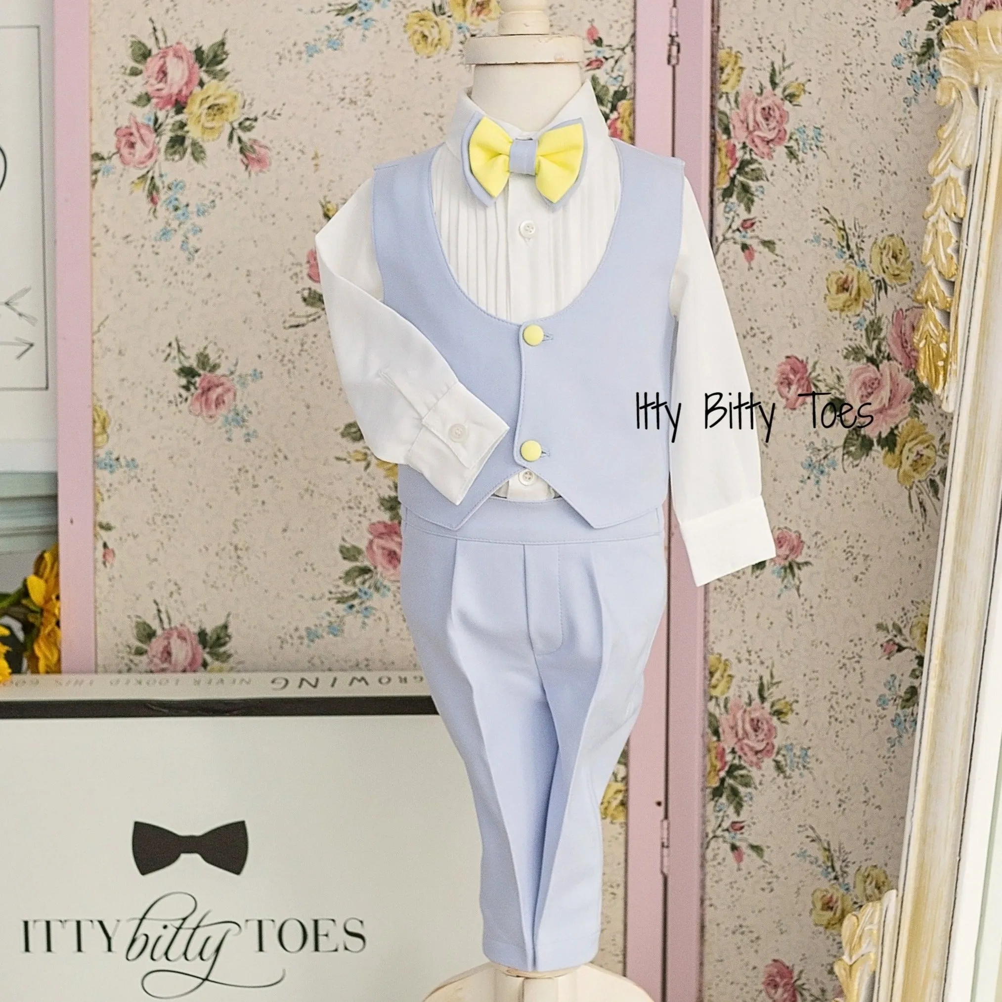 William Vest Set (Blue & Yellow)