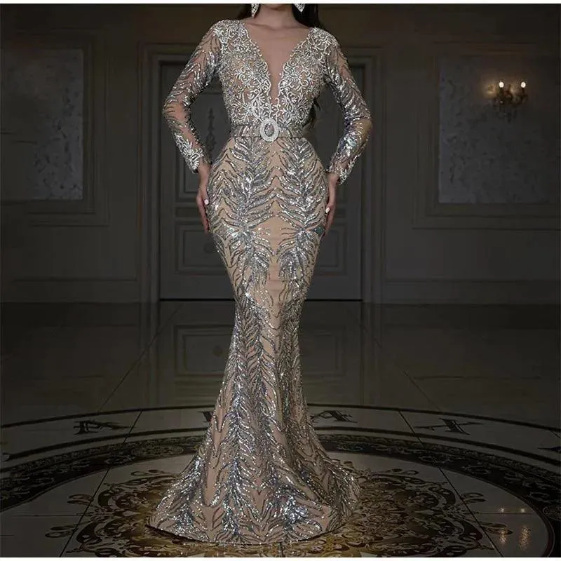 Women Luxury Dresses Sexy  Dress Lady Fashion Elegant