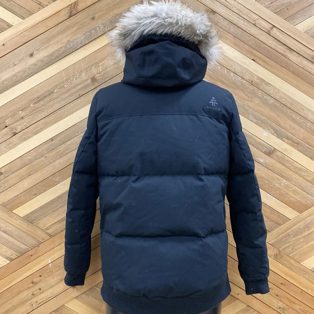 Woods - Men's Winter Parka - MSRP $300: Black-men-MD