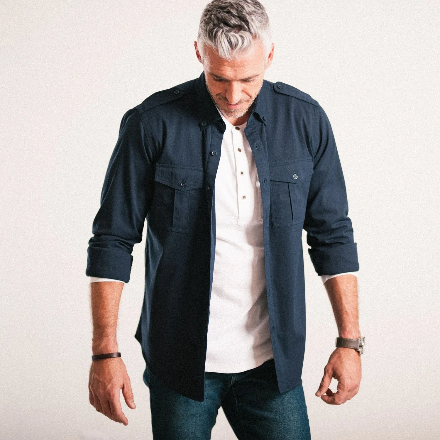 Wright Utility Shirt – Dark Navy Easy Cloth